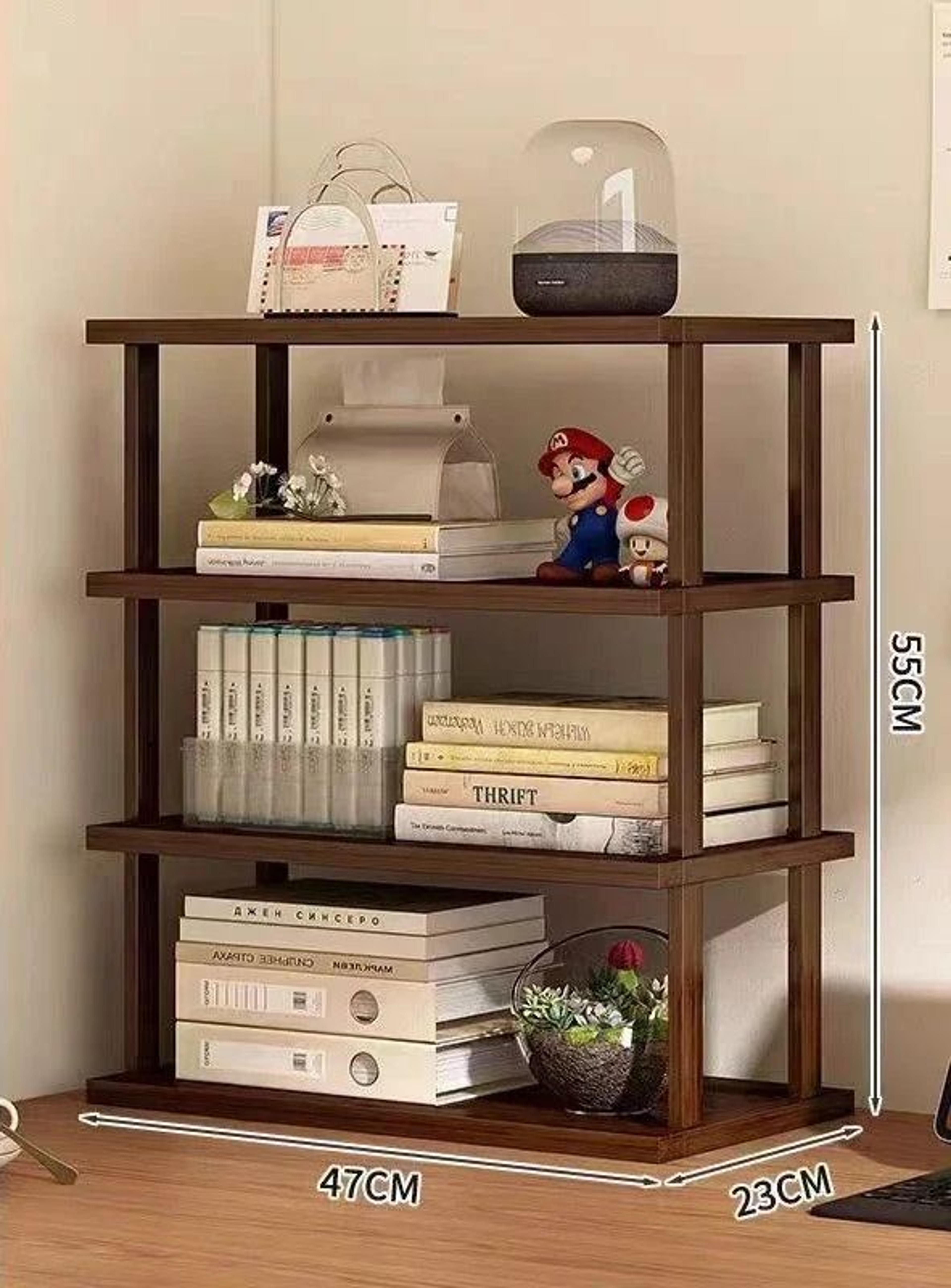 Natural Bamboo Desktop Storage Rack And MultiLayer Countertop Organizer 11