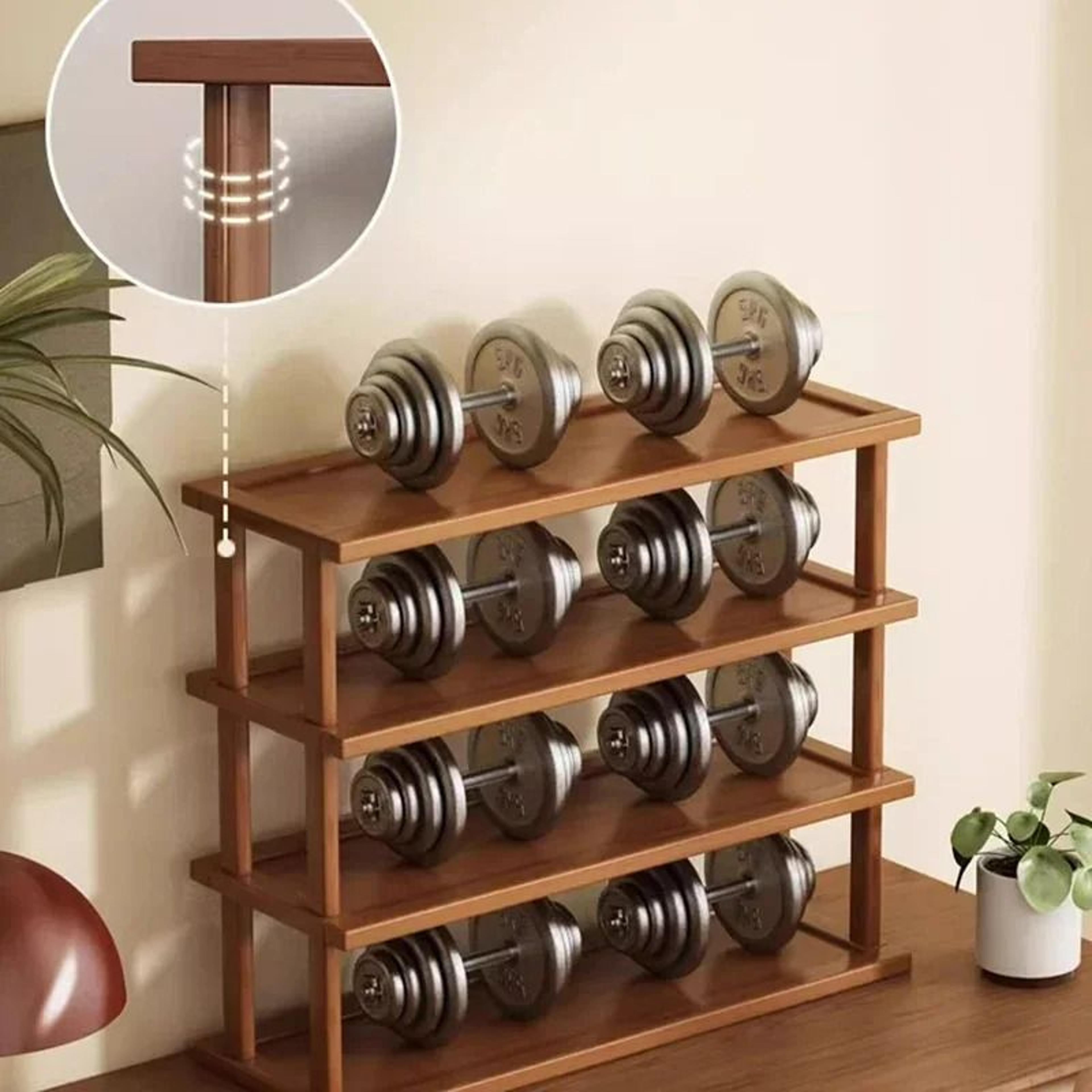 Natural Bamboo Desktop Storage Rack And MultiLayer Countertop Organizer 2