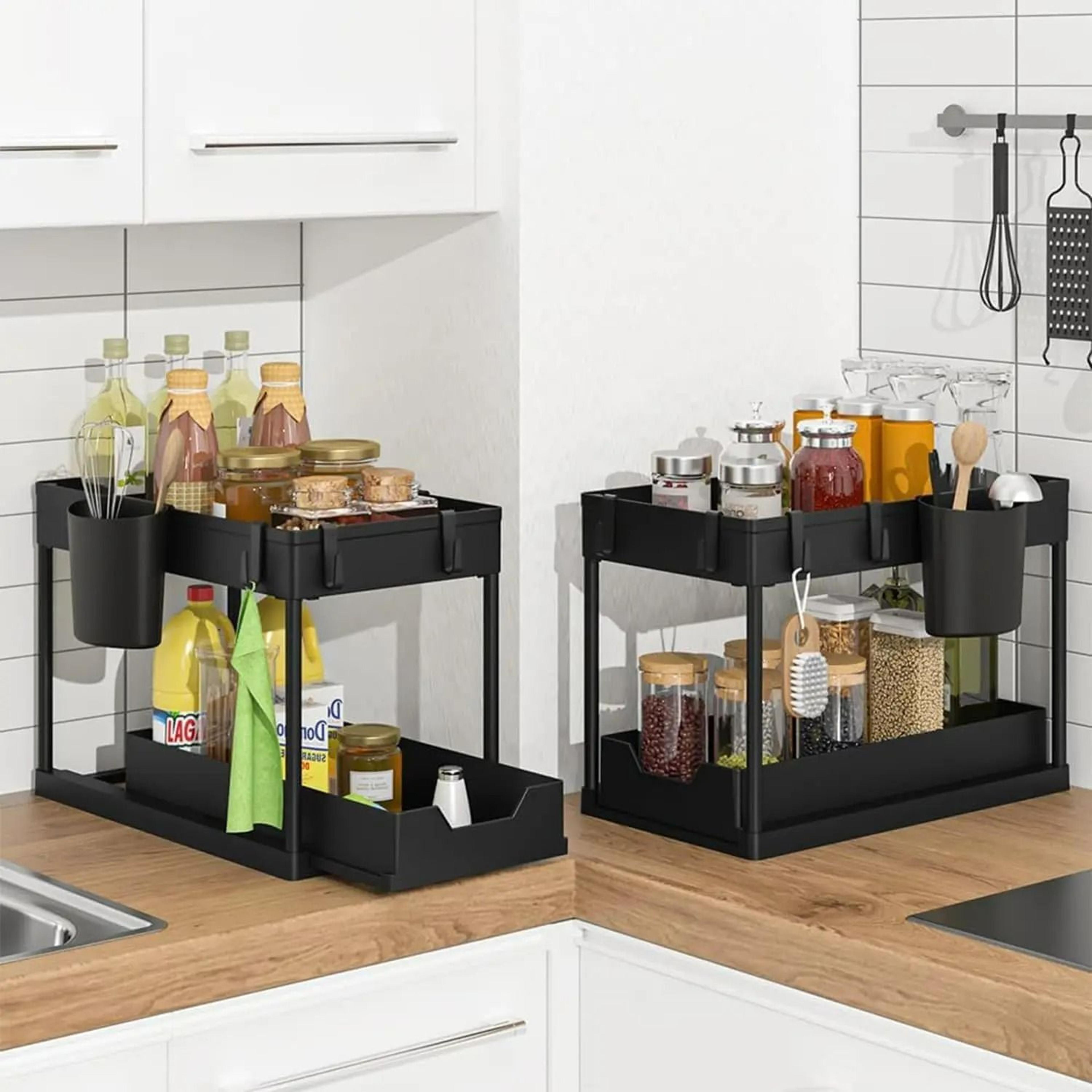 2Tier UnderSink Organizer And MultiPurpose Bathroom Cabinet Storage Shelf Set 5