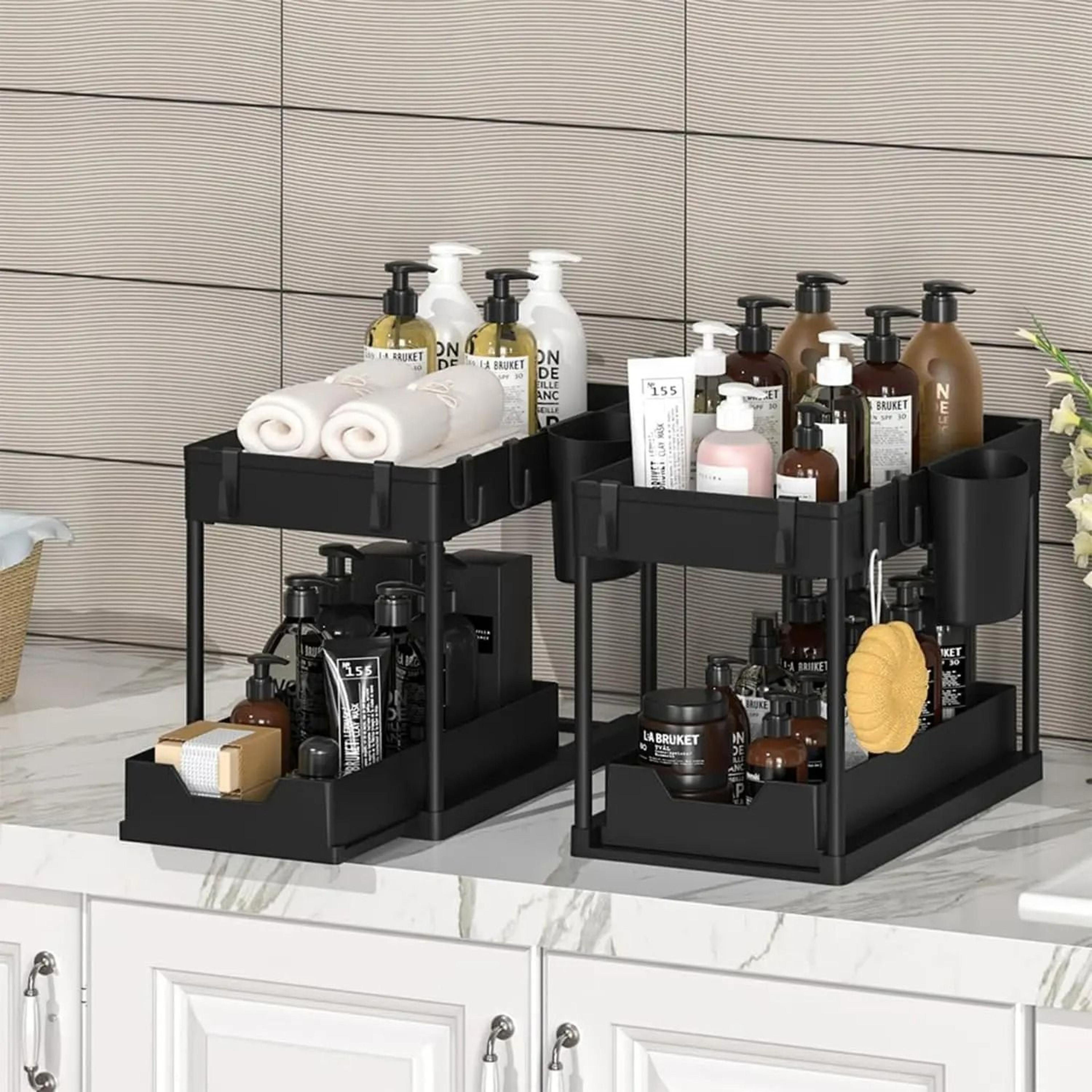 2Tier UnderSink Organizer And MultiPurpose Bathroom Cabinet Storage Shelf Set 6