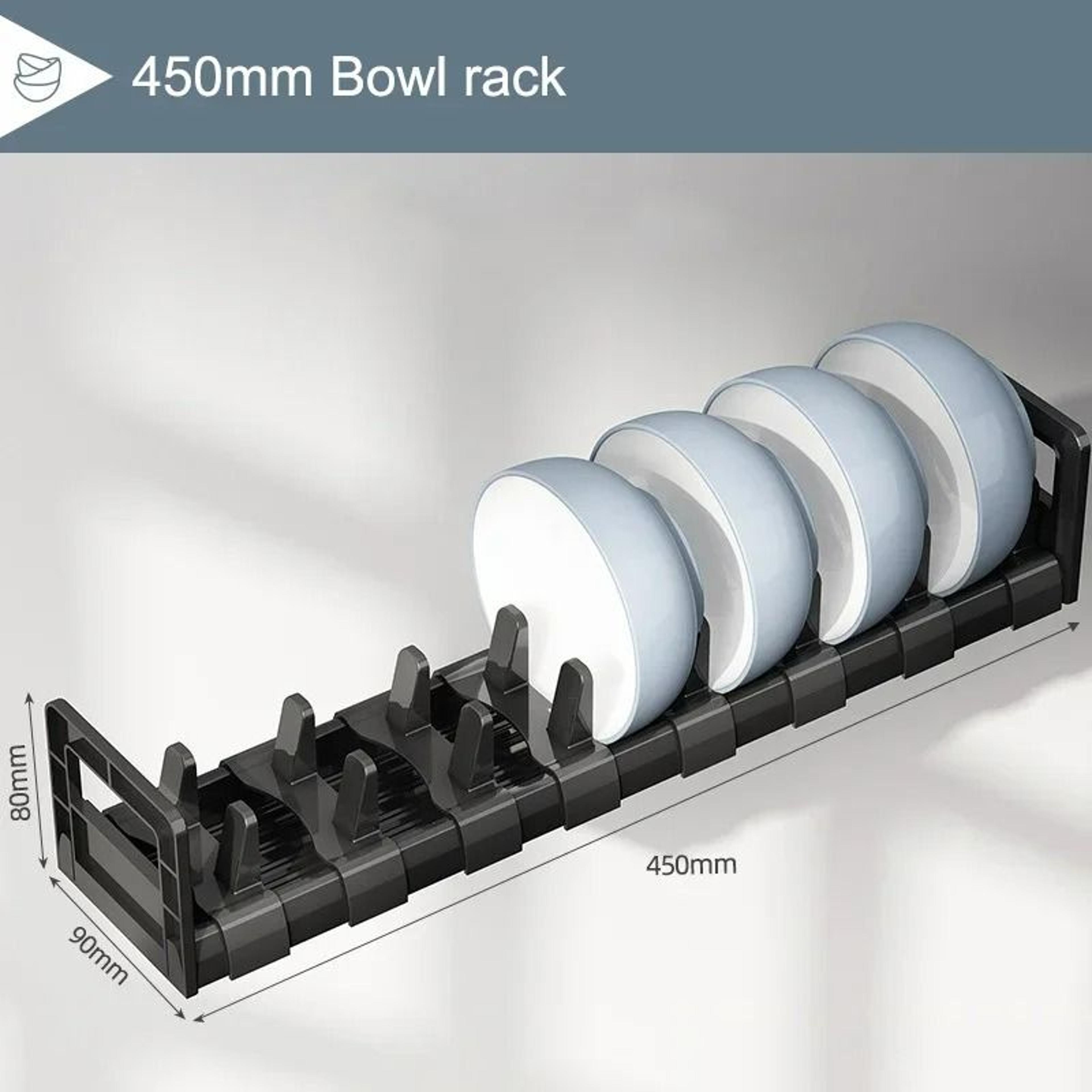 Adjustable UnderCabinet Bowl And Dish Storage Rack And Drawer Partition Tableware Drying Rack 6