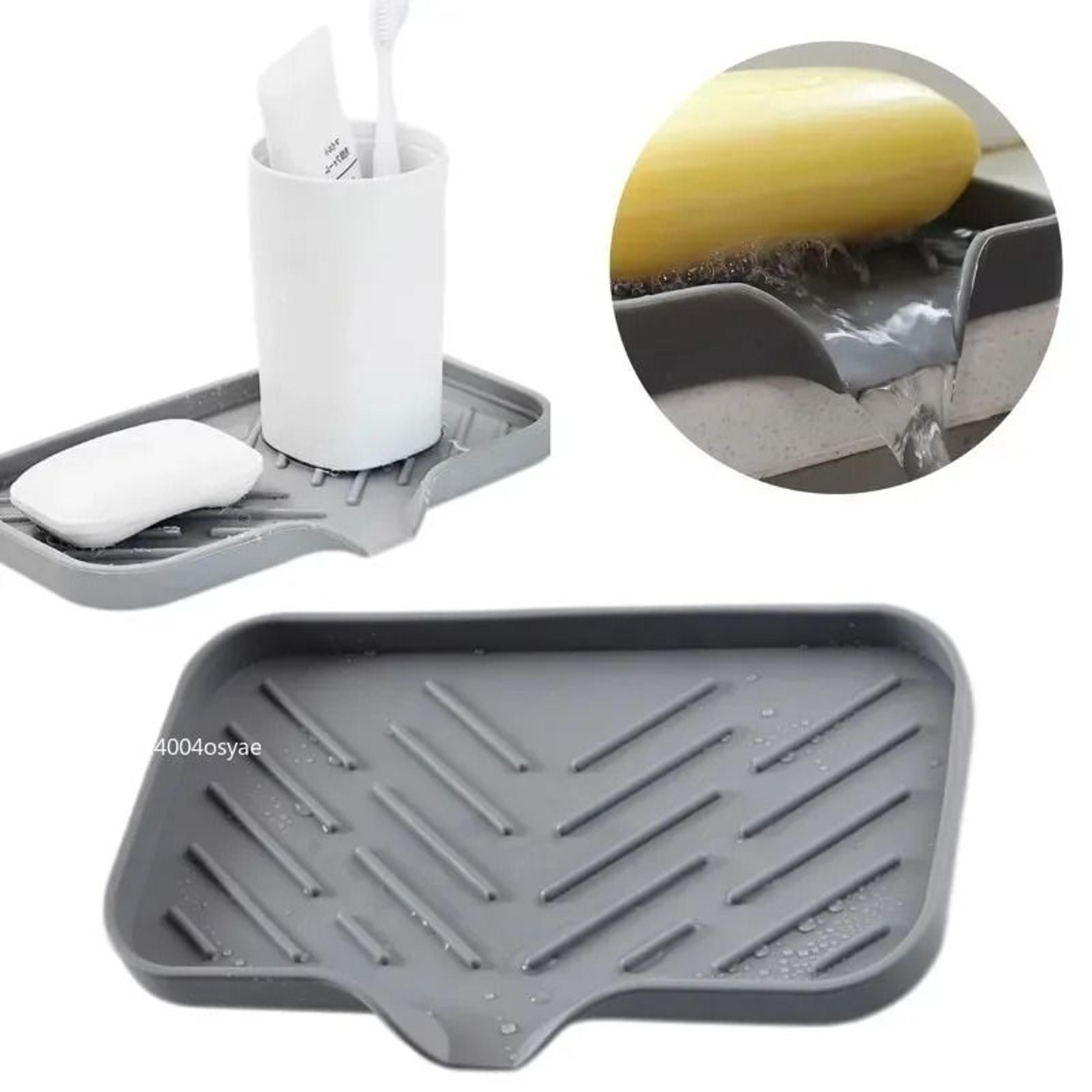 SelfDraining Silicone Sink Organizer Tray 2