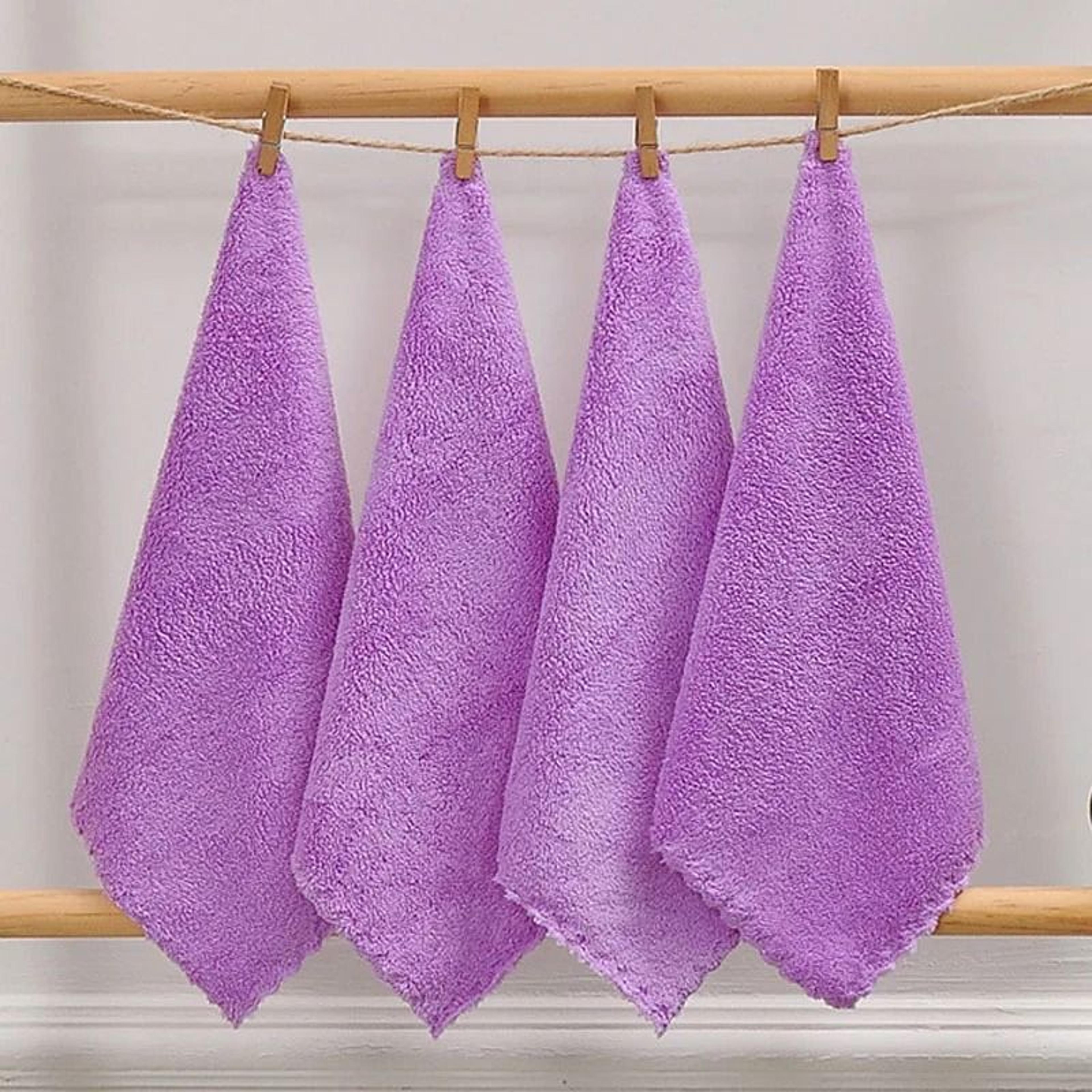 50Pack Small Coral Fleece Hand Towels  Highly Absorbent Solid Color Face And Dish Cloths 9