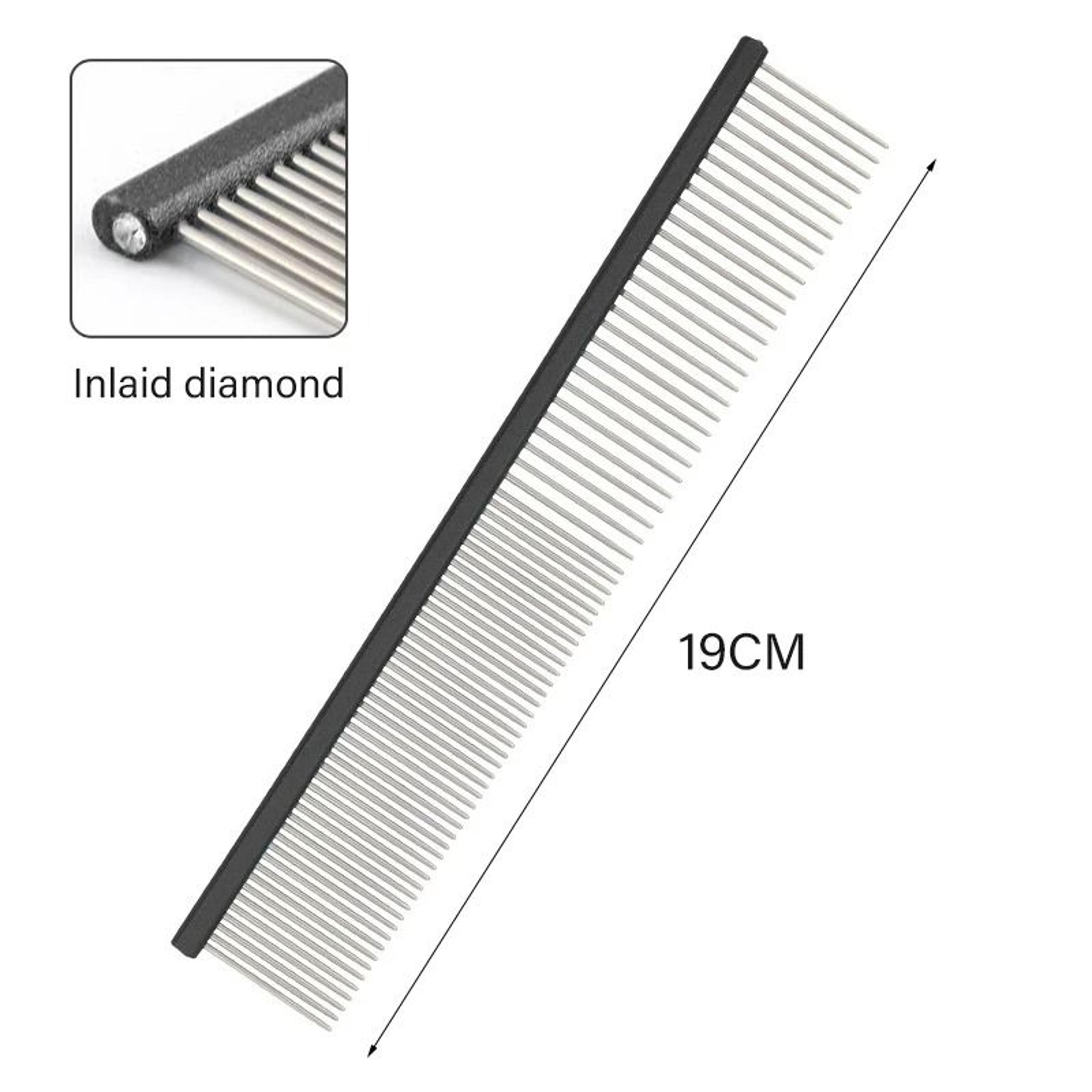 Light Aluminum DualAction Pet Grooming Comb 16