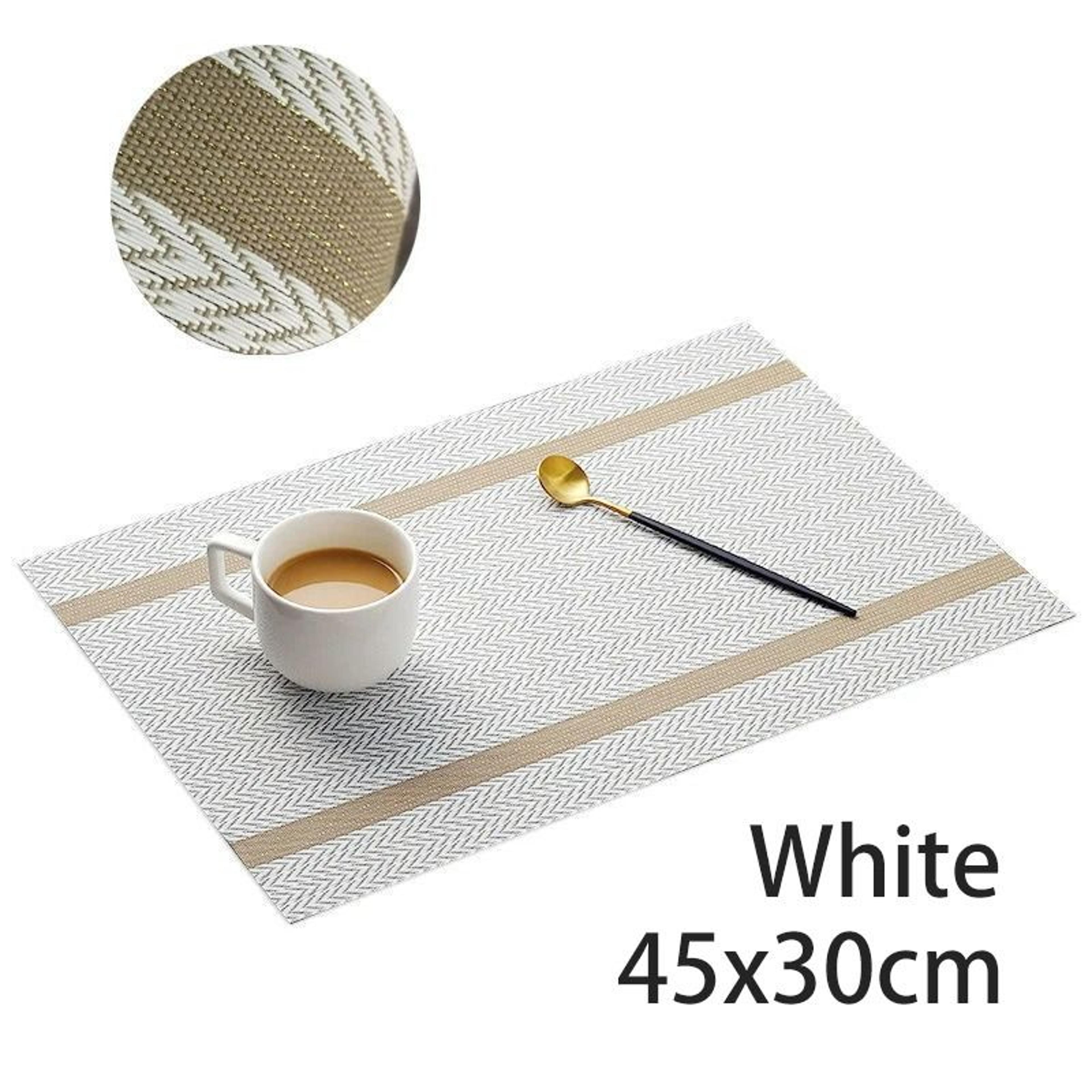 Striped Woven PVC Waterproof Placemat  Table Mat 7