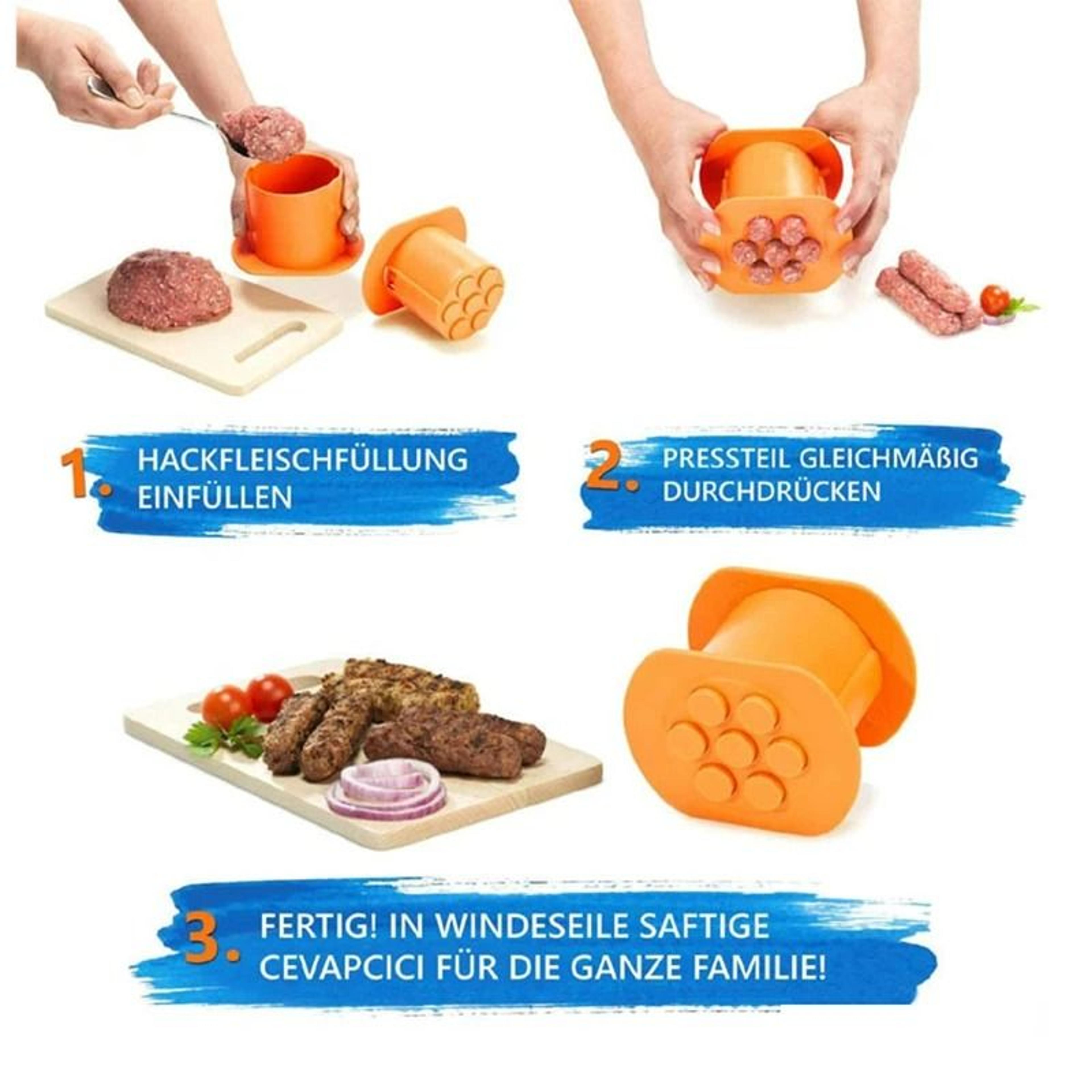 7In1 OnePress Sausage  Meat Strip Squeezer 2