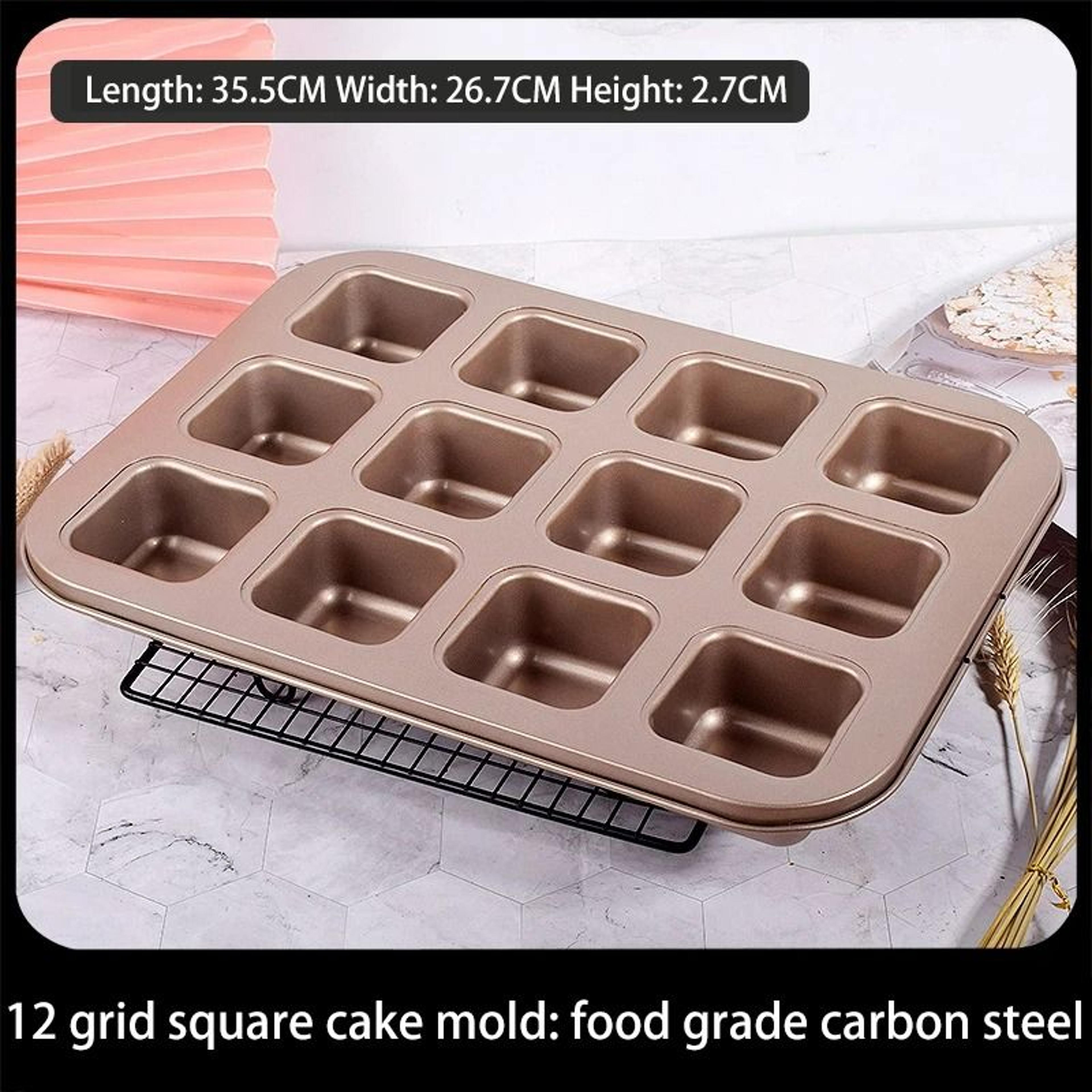 NonStick MultiGrid Square Cake  Mini Bread Pan 10