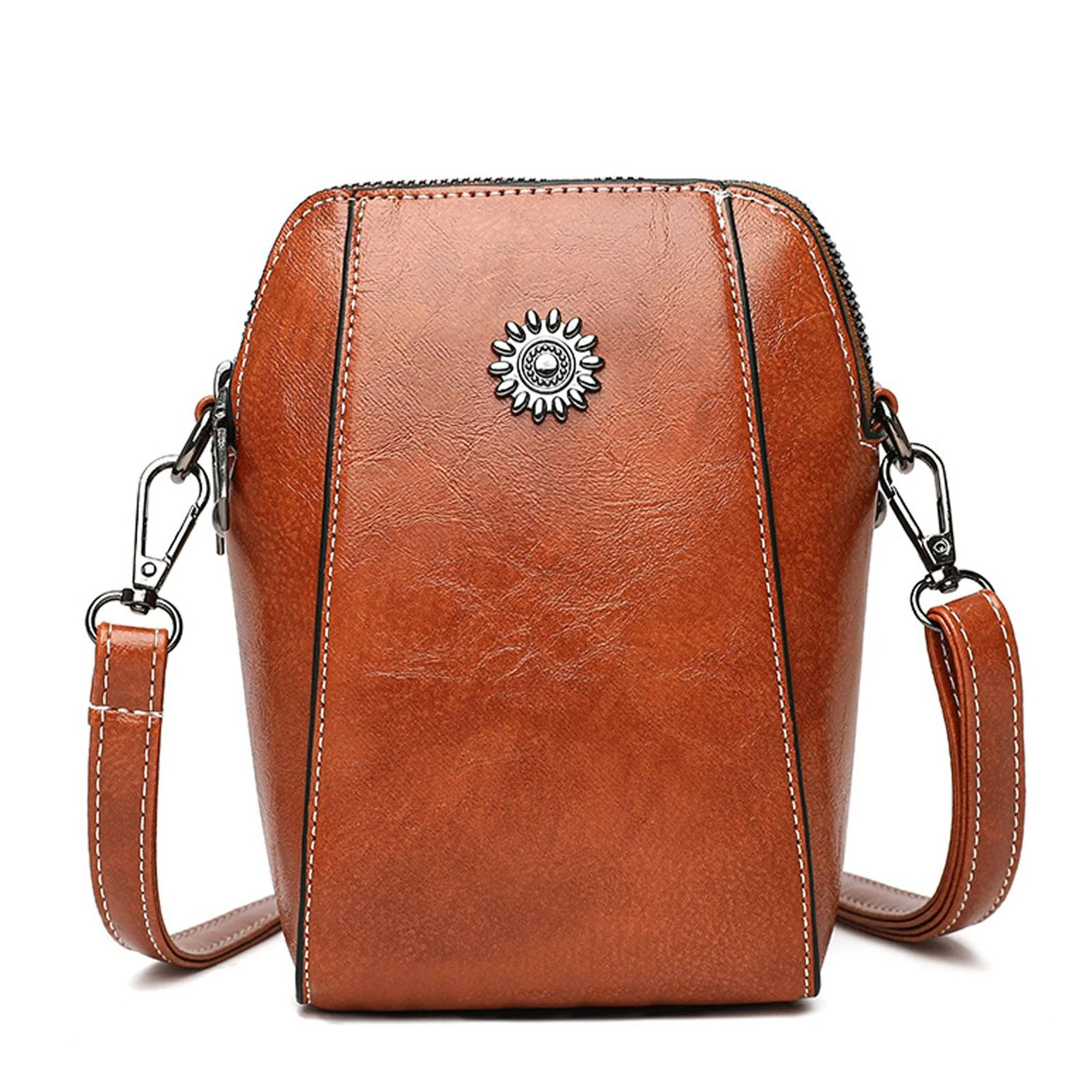 Luxury Soft Leather Crossbody Tote 9