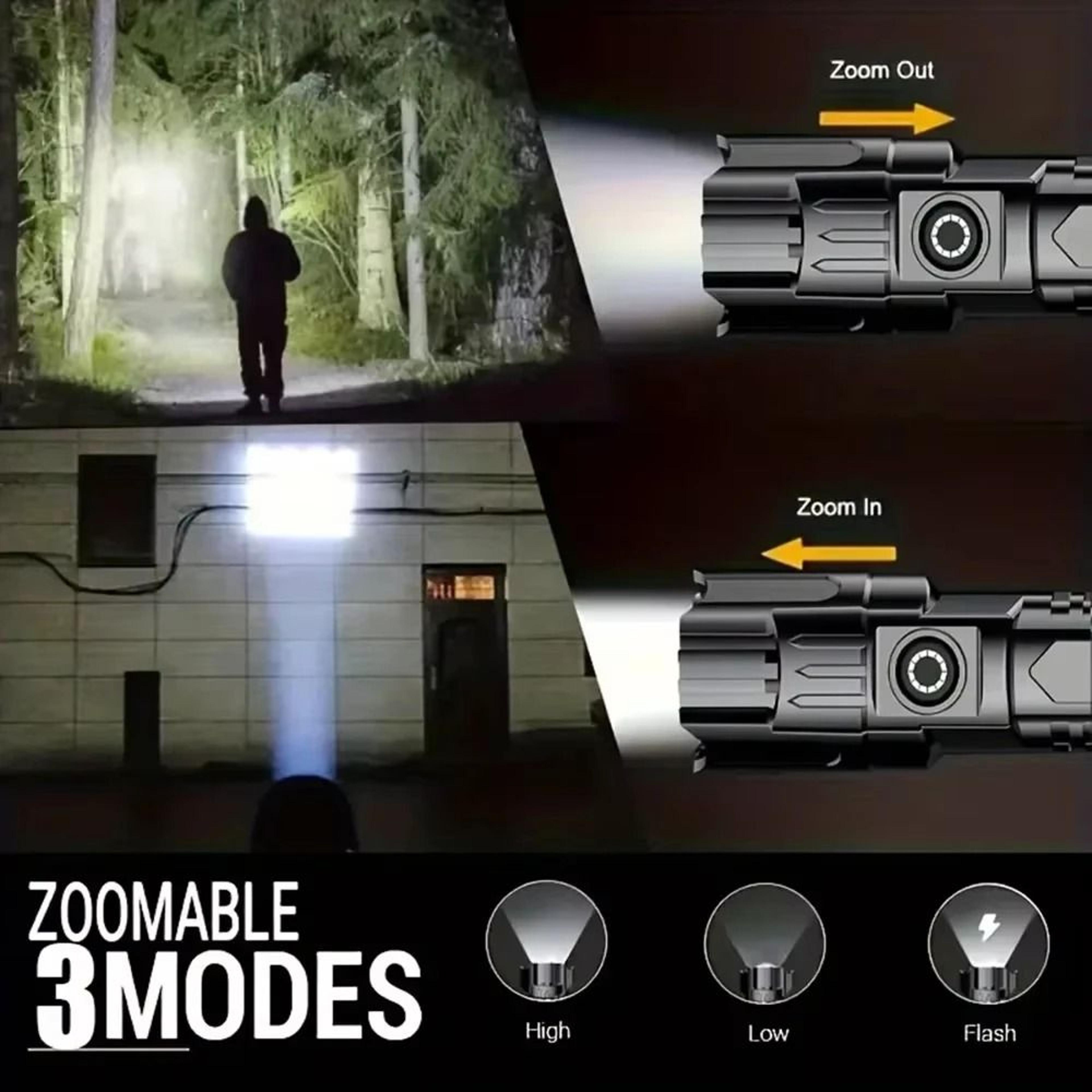Duo 2Piece Rechargeable Zoom LED Flashlights 2