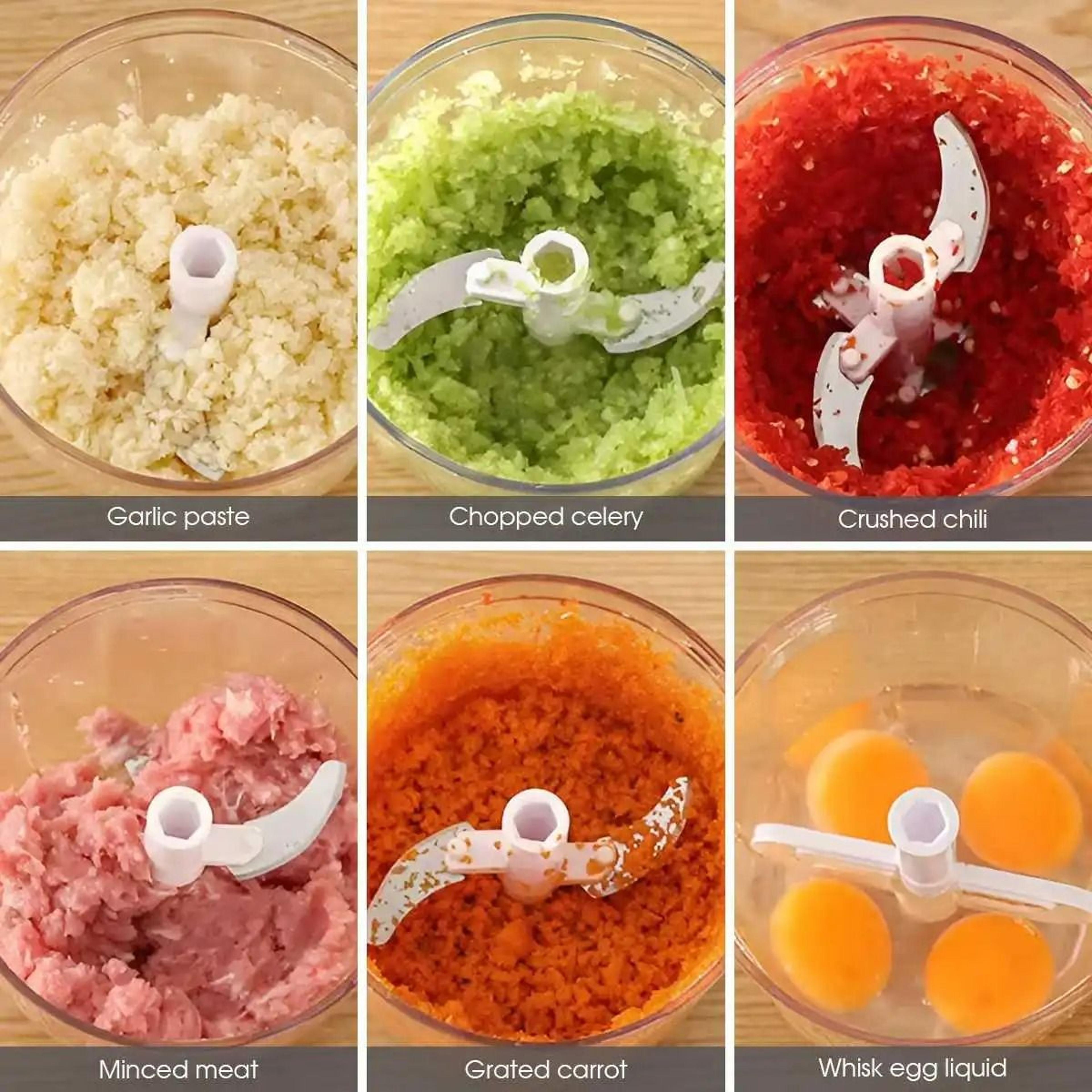 Manual Rotating Vegetable  Garlic Chopper 5