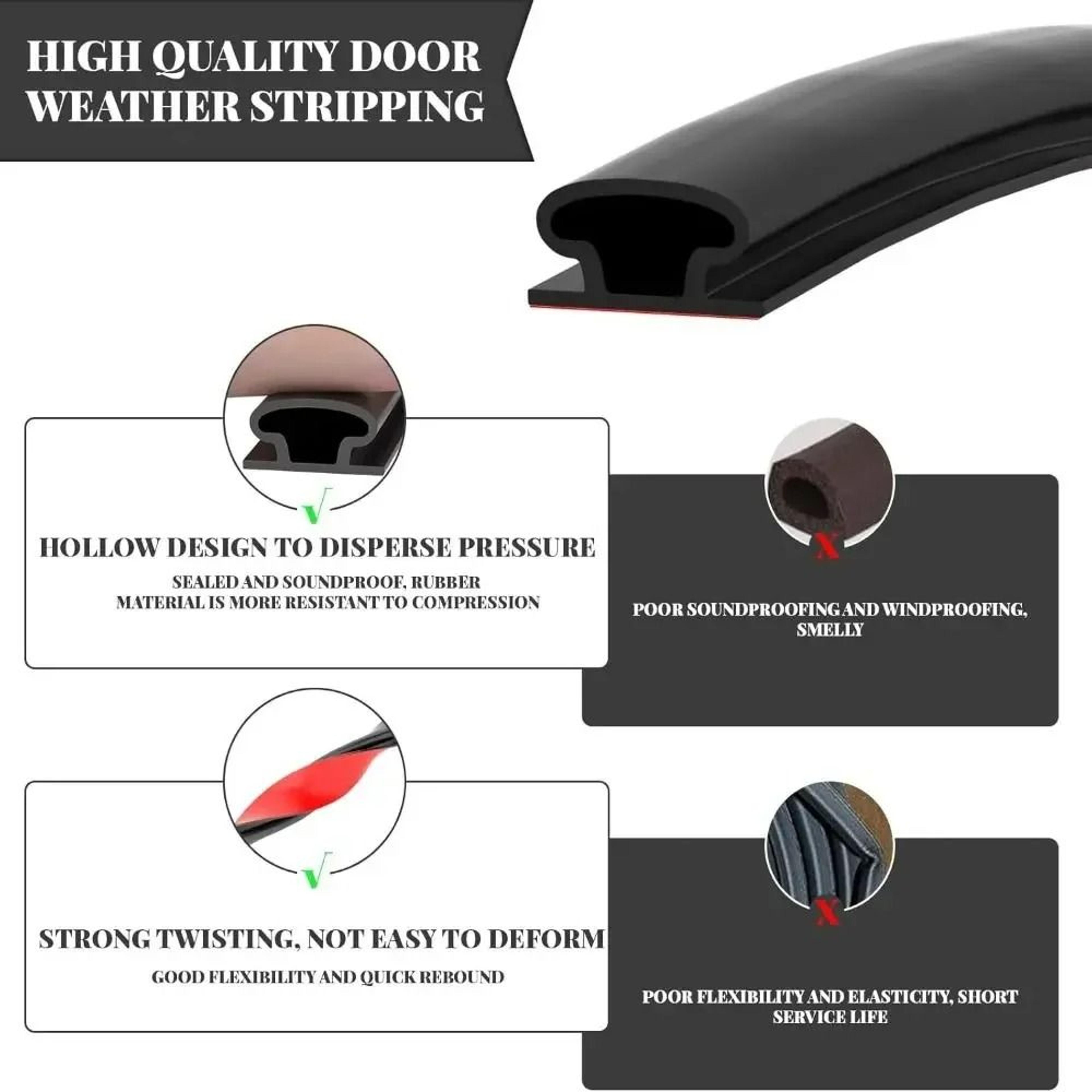 DShape HeavyDuty Rubber Door Sealing Strip 5