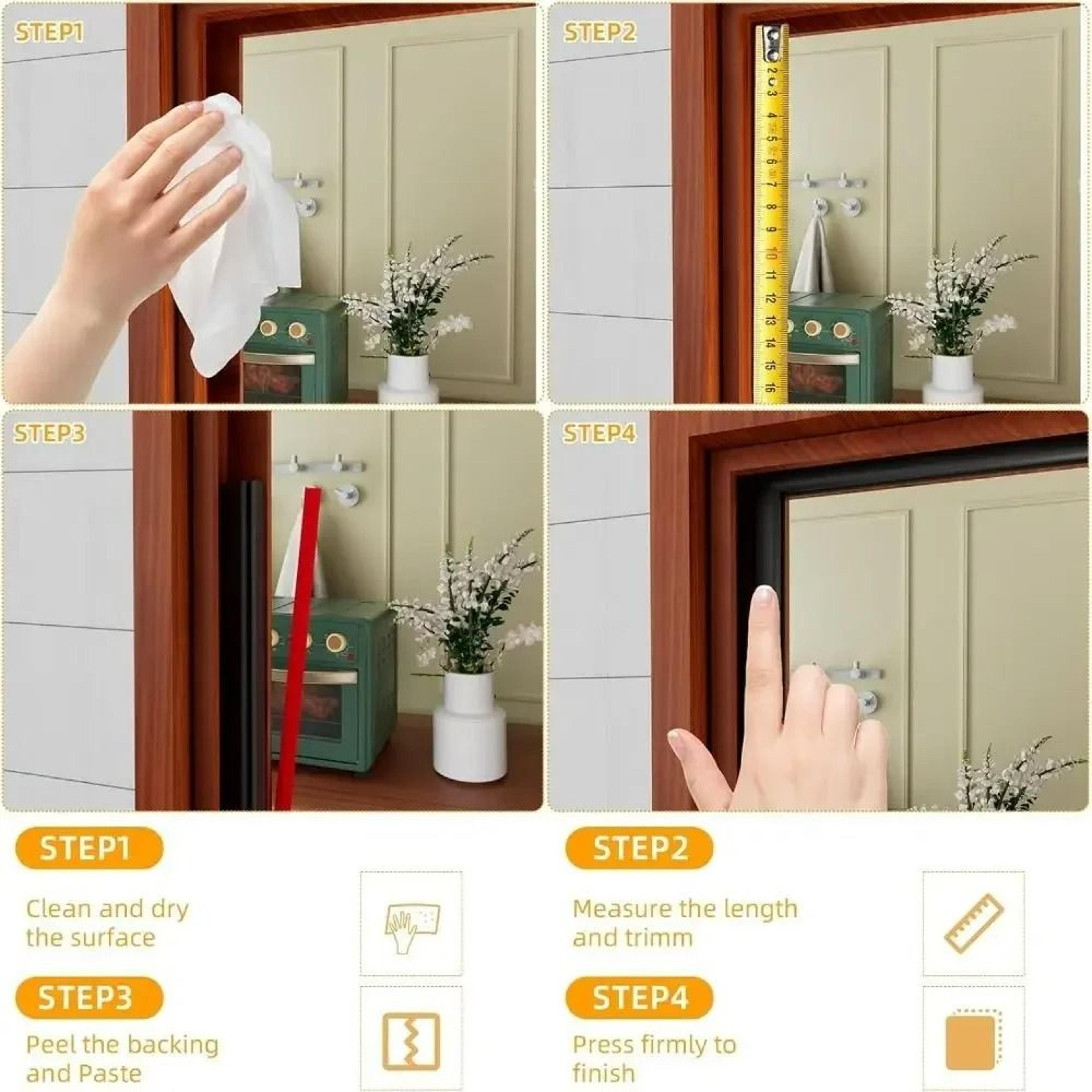 DShape HeavyDuty Rubber Door Sealing Strip 6