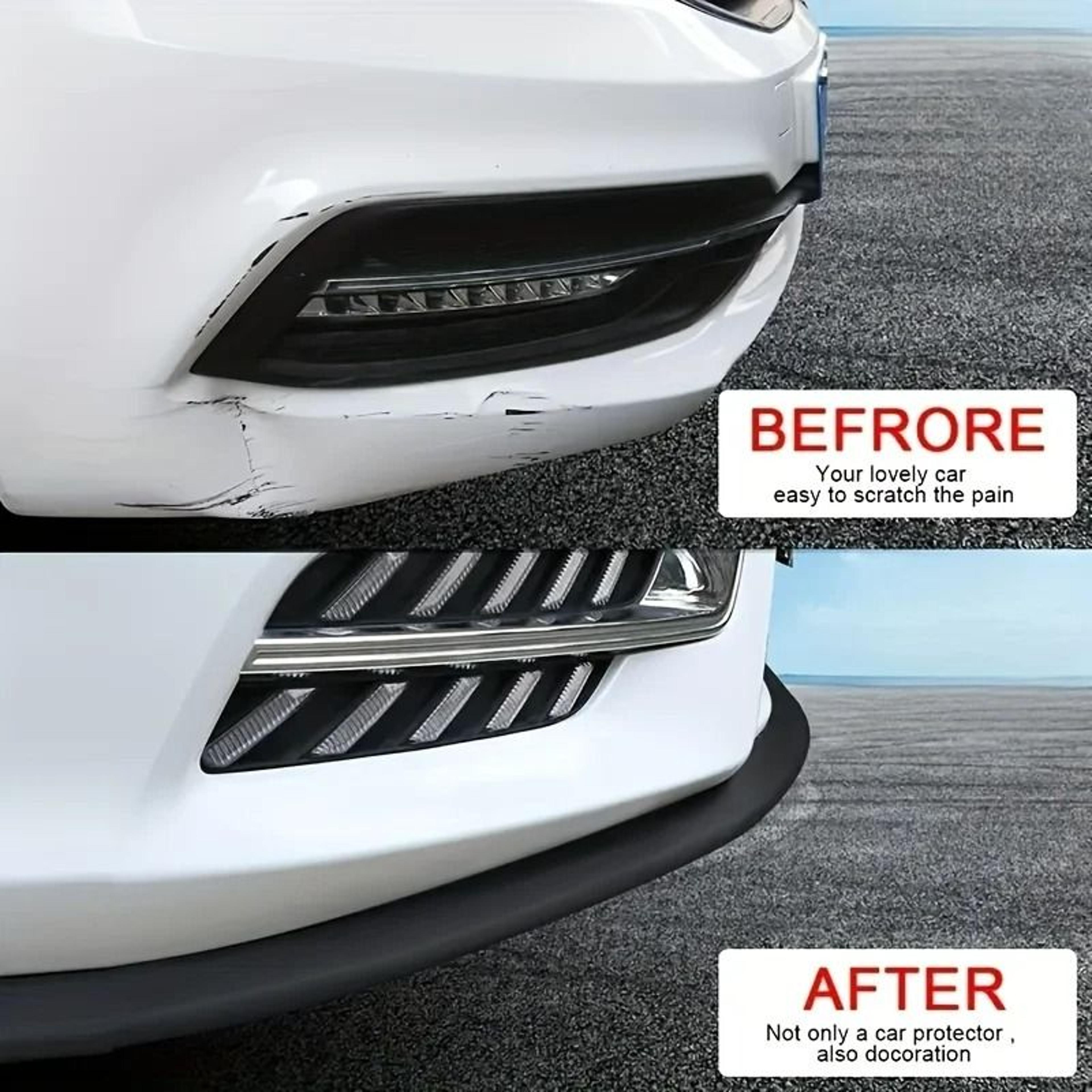 Universal Rubber Front Bumper Spoiler Lip Protector Strip 3