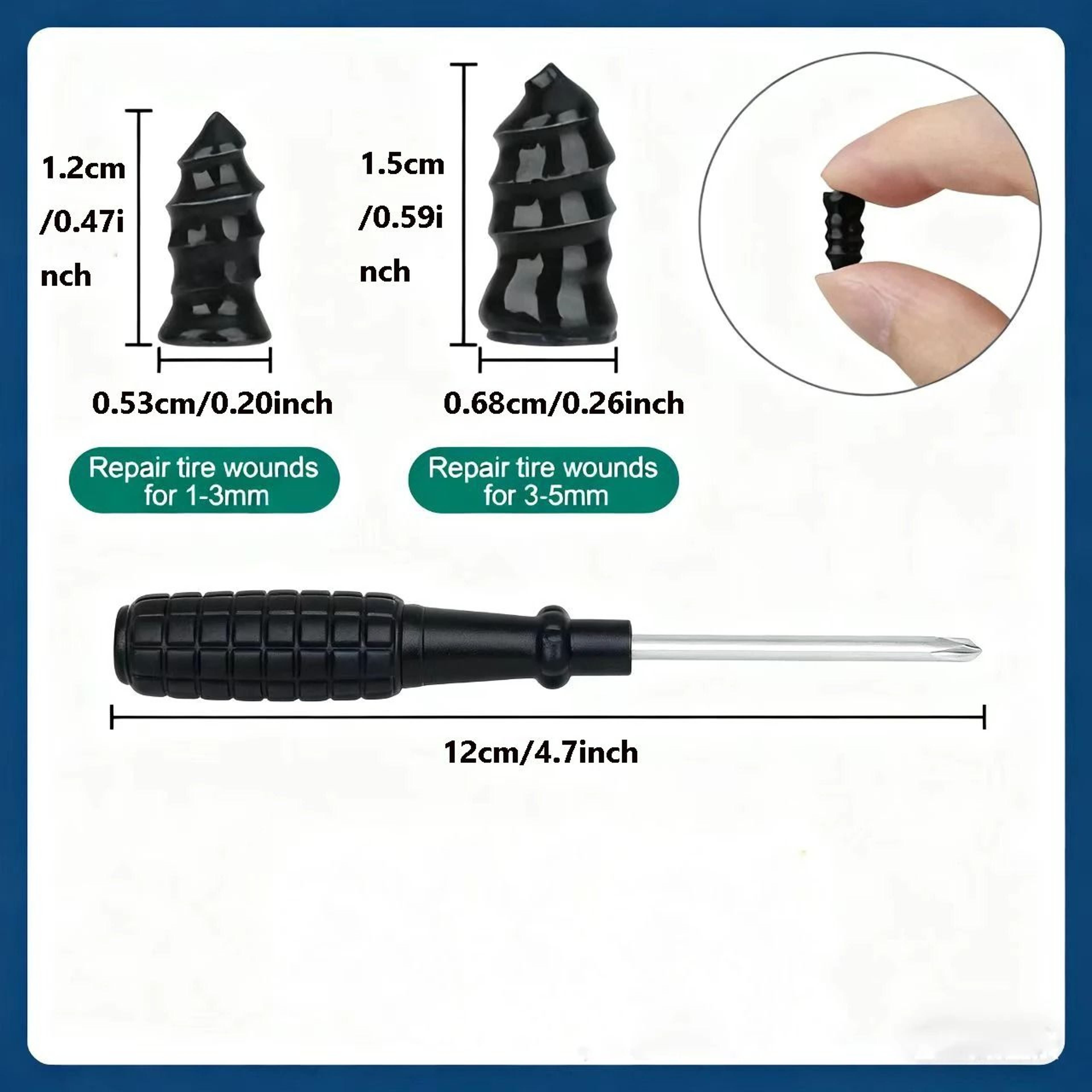 HeavyDuty Tubeless Tire Vacuum Repair Nail Kit 2