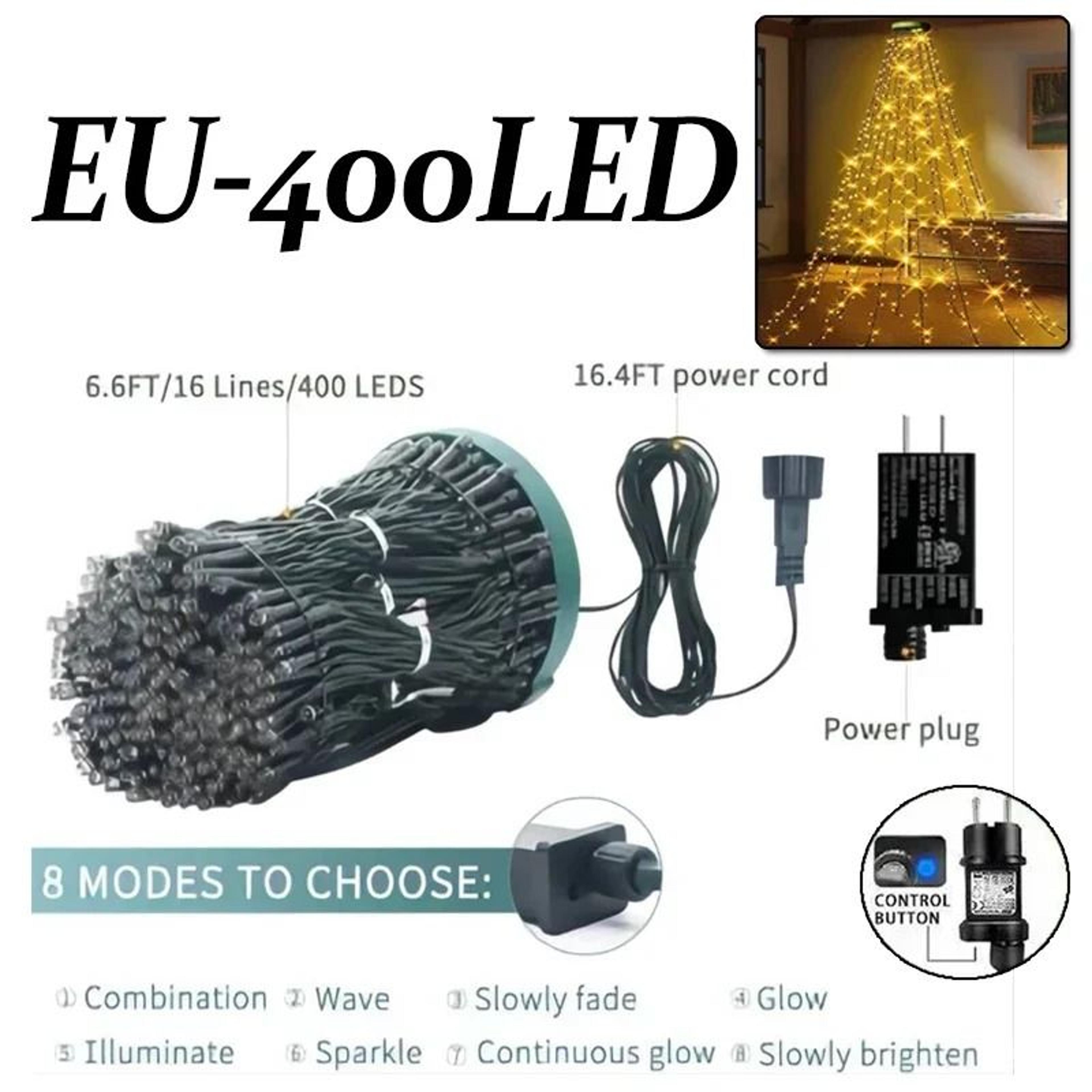 400 LED Christmas Tree Topper Star Waterfall Lights 6