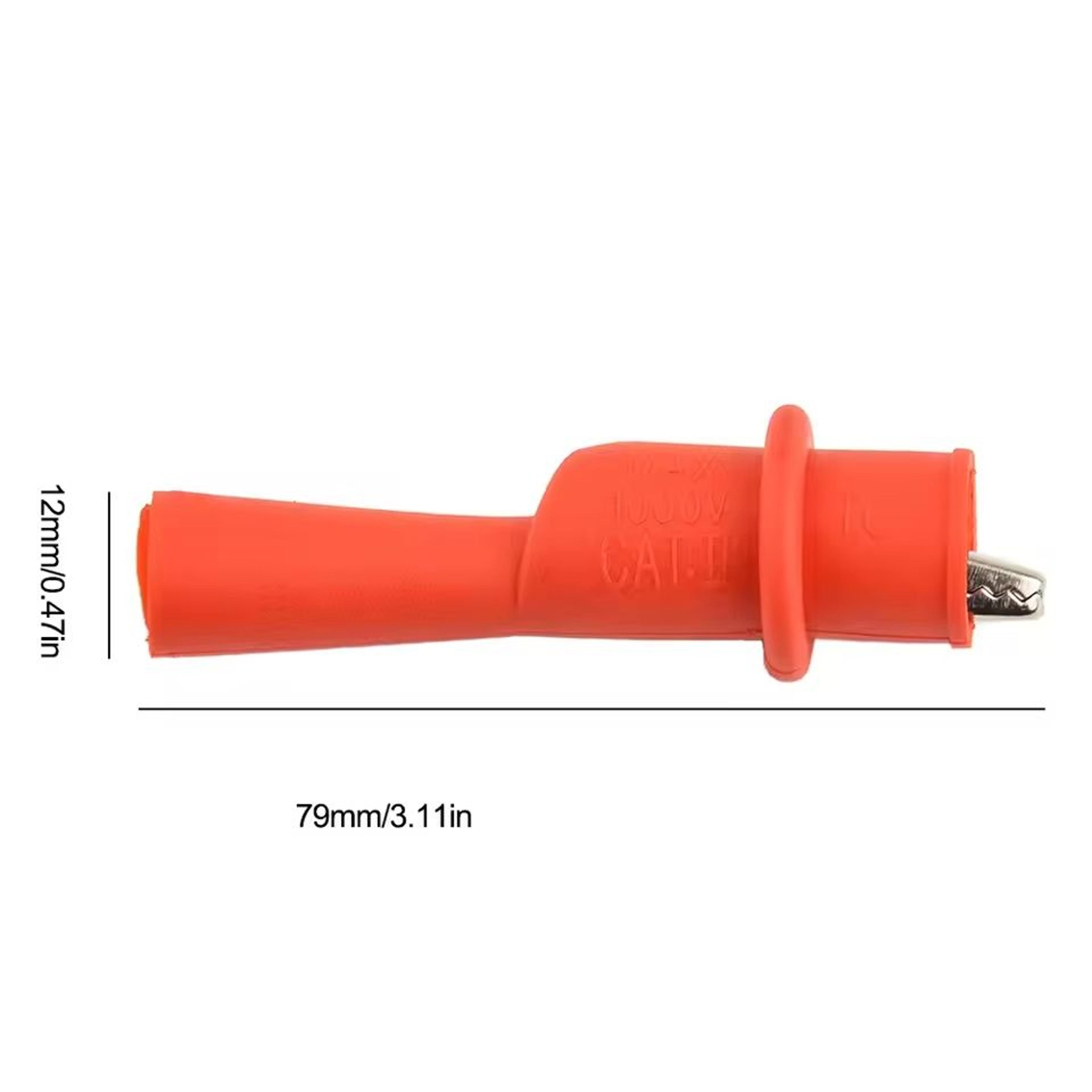 Red And Black Multimeter Test Clip Clamp Set 2Piece Pack 4