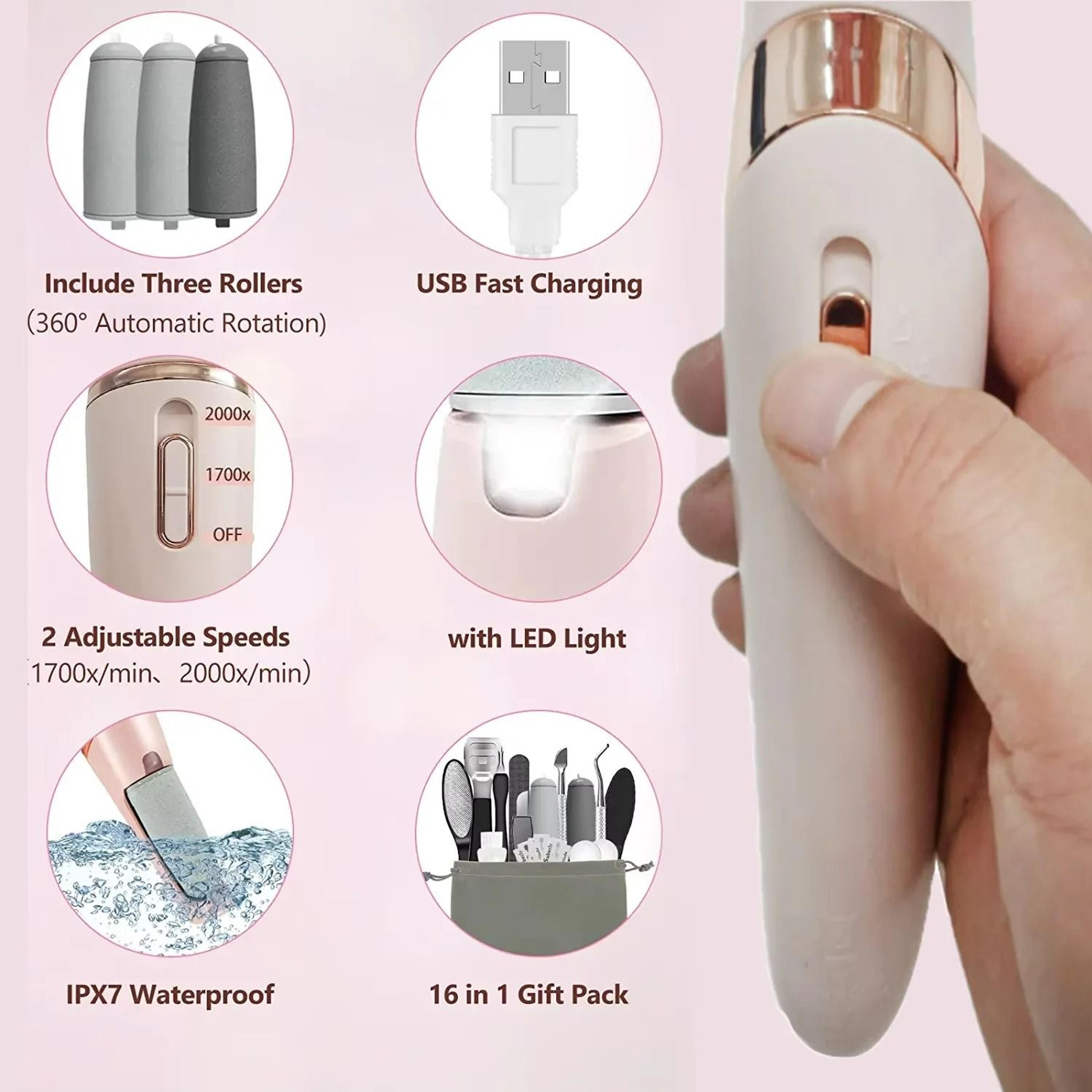 Rechargeable Electric Foot File And Callus Remover 3
