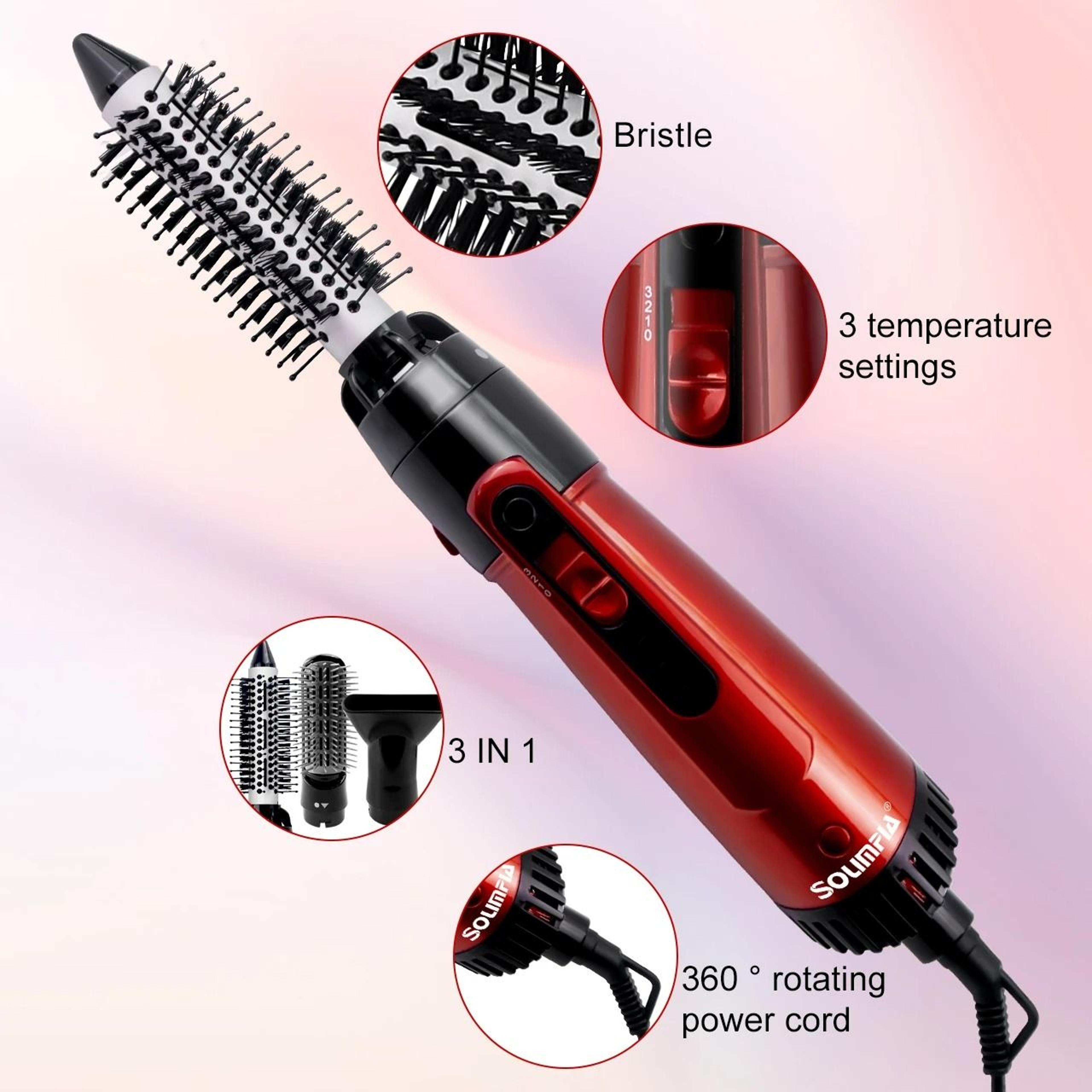 3Head MultiFunctional Hot Air Brush  Styler 5