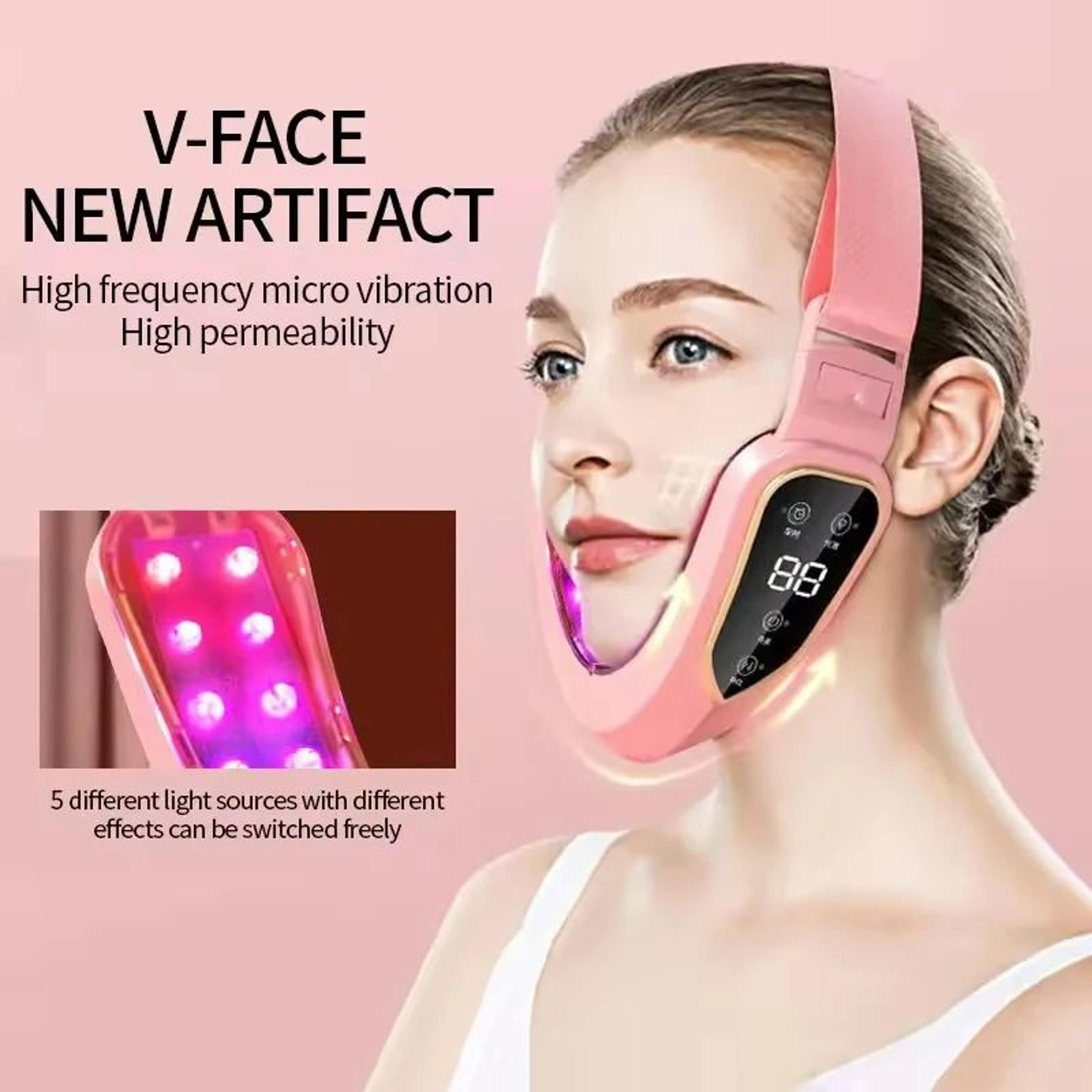 Heated VShape Facial Lifting Vibration Massager 2