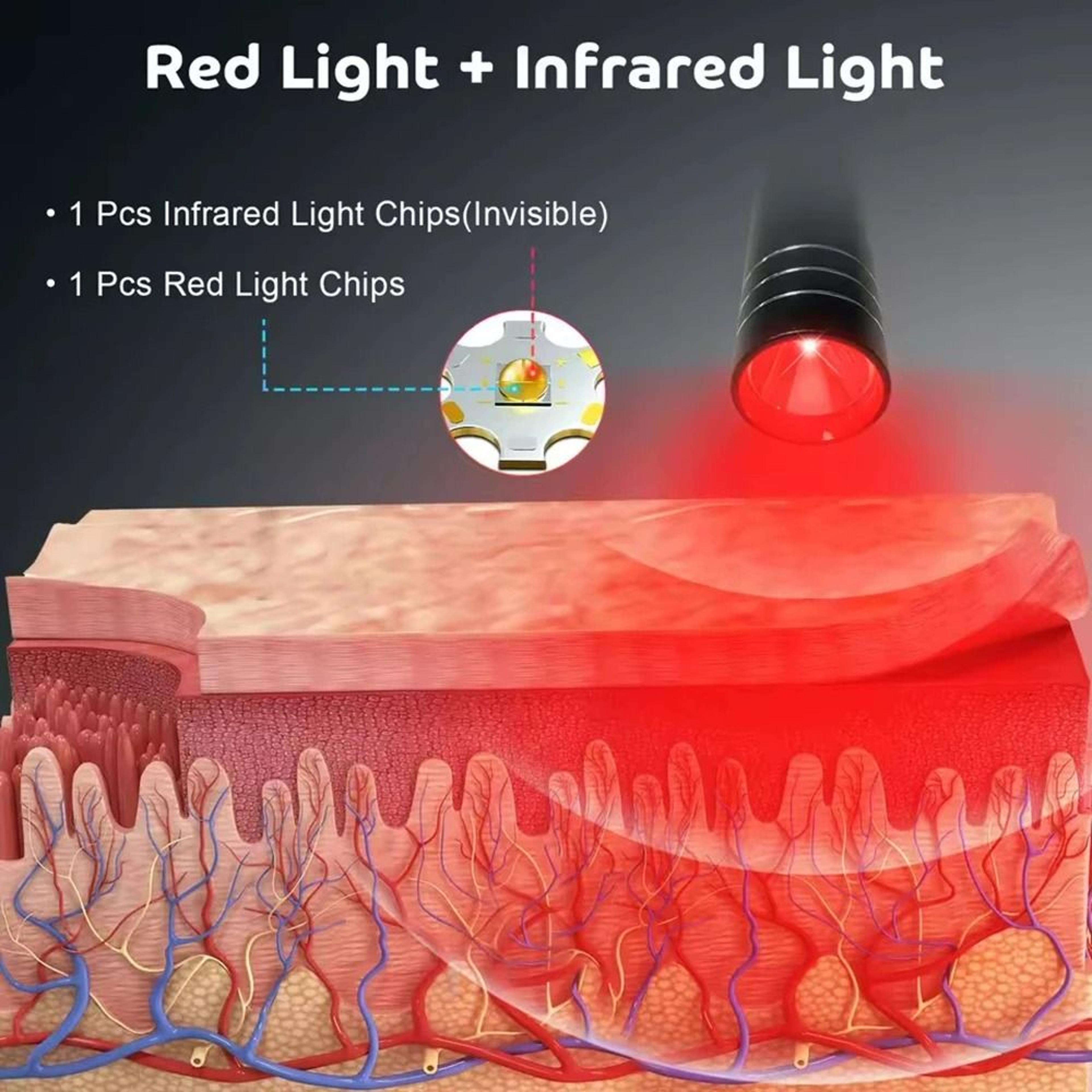 Red  Blue LED Physiotherapy Flashlight 4