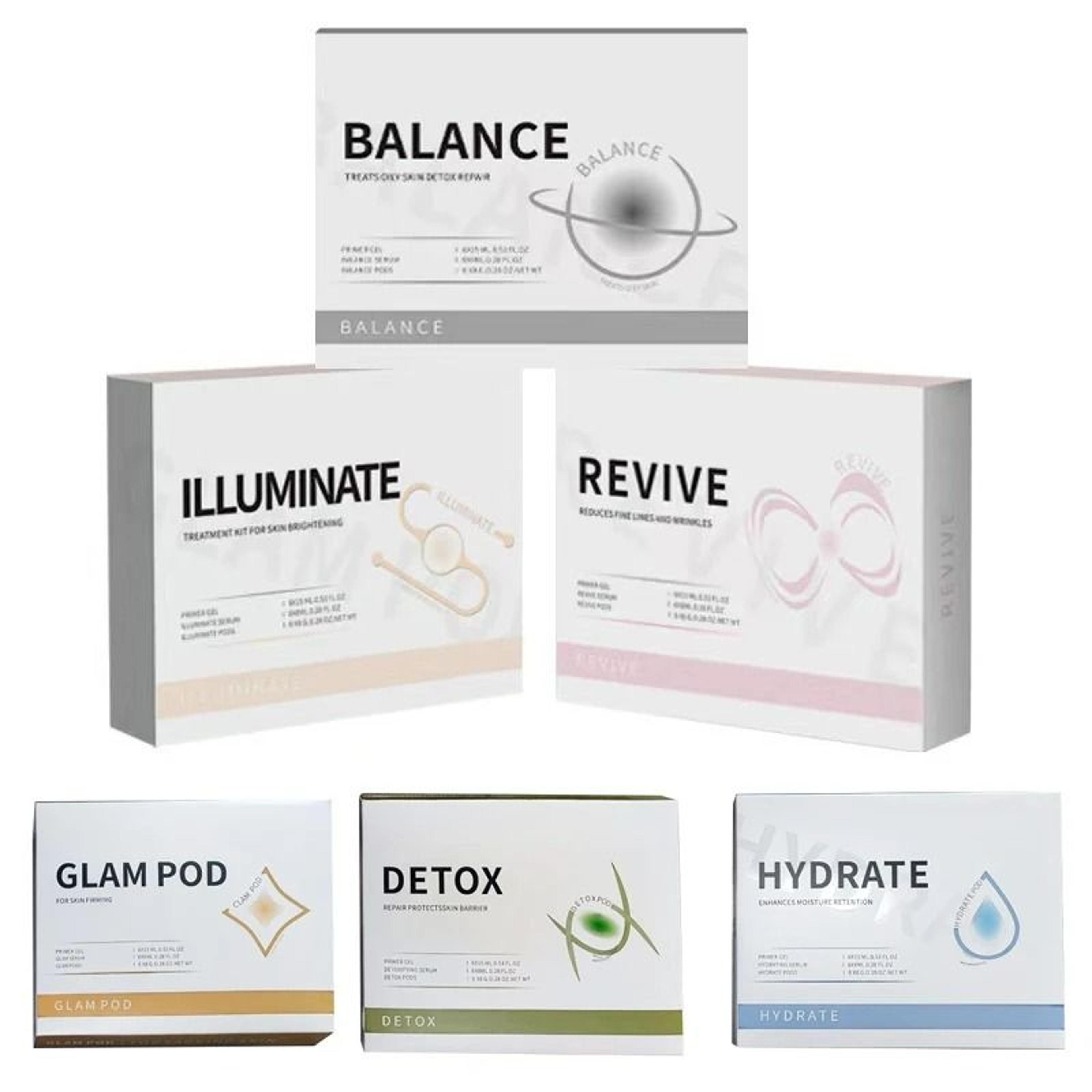 Carbon Dioxide Oxypod  Facial Treatment Gel Sets 2