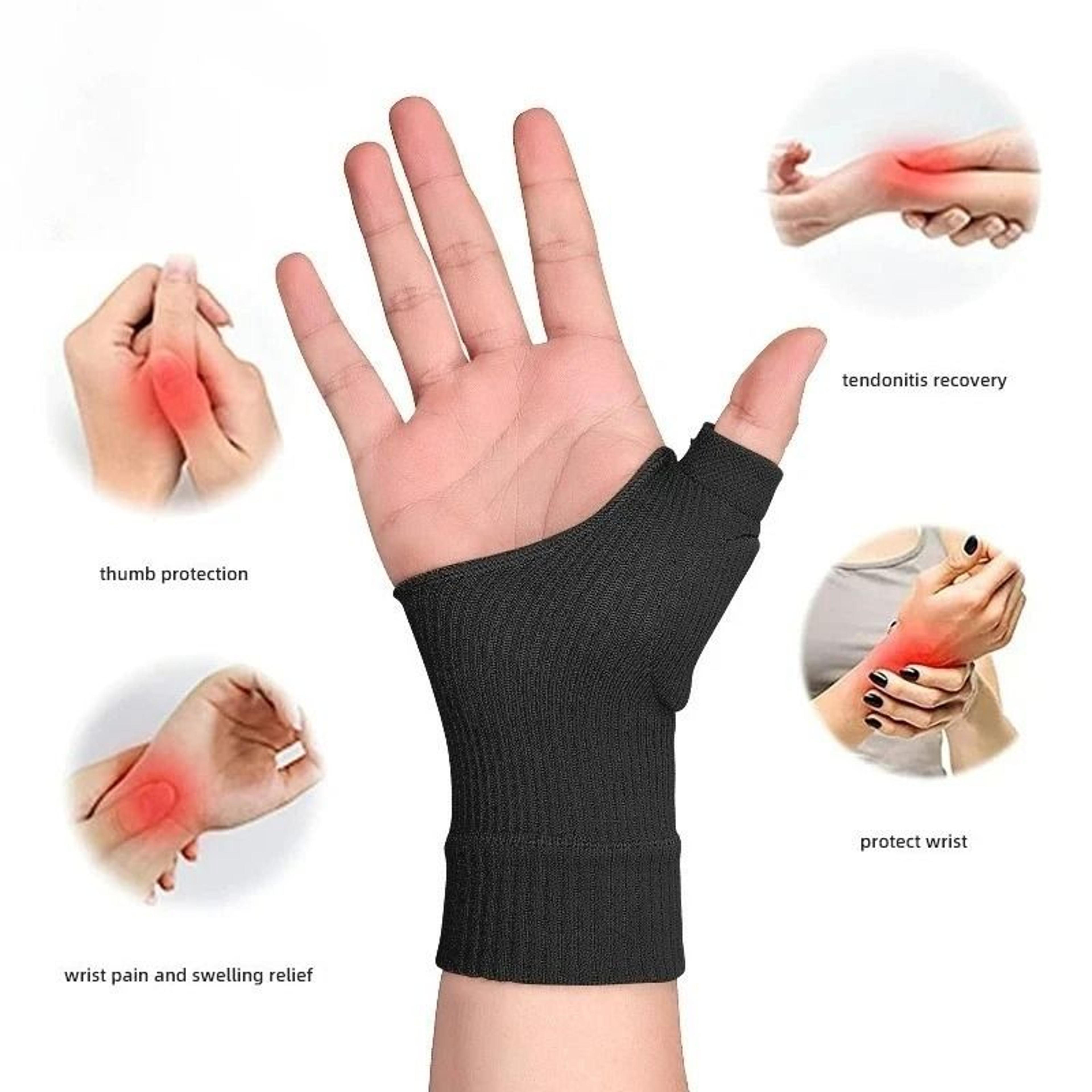 Gel Cushion Wrist Support Sleeve And Breathable Thumb Compression Glove 2