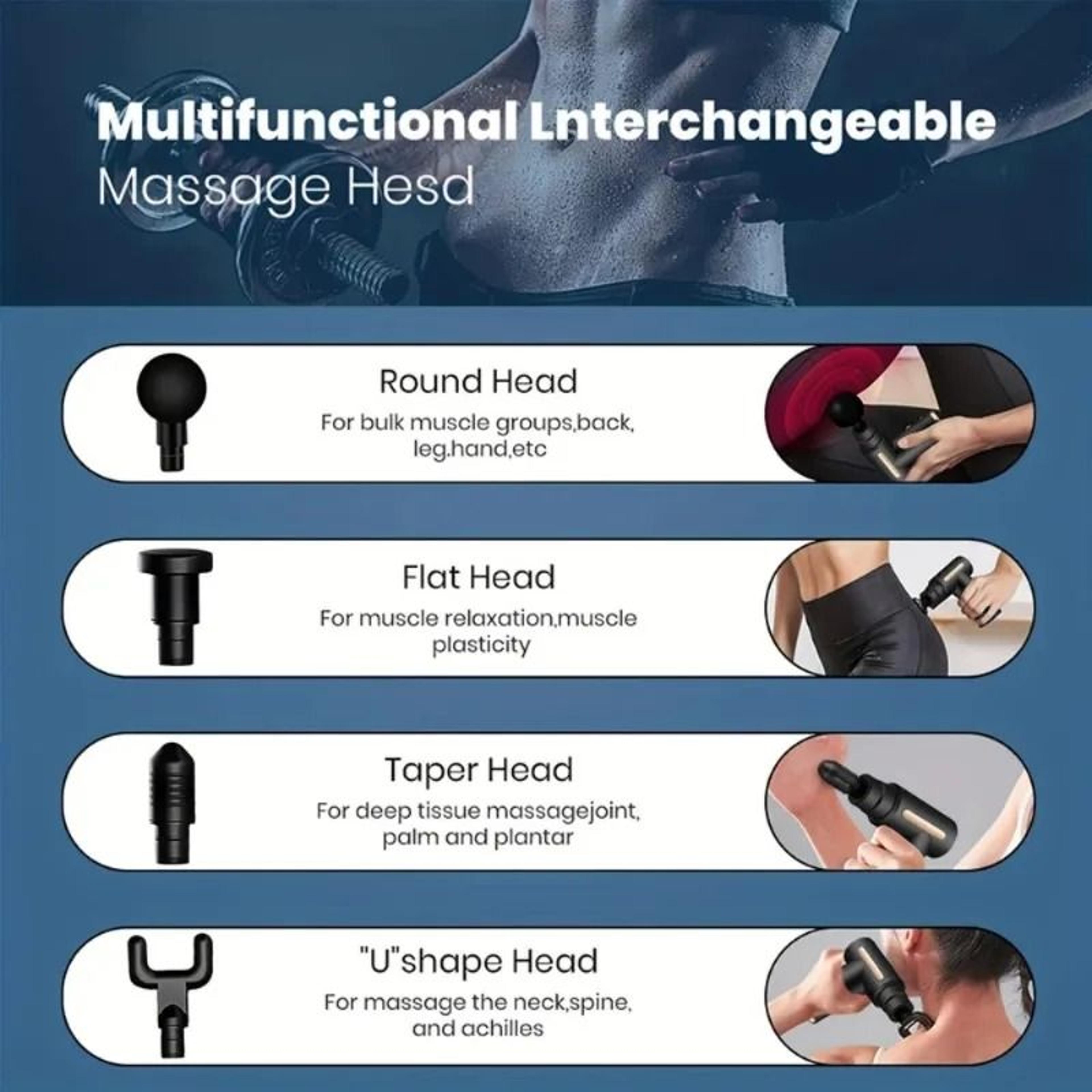 Portable Multifunctional Electric Fascia Gun Massager 5