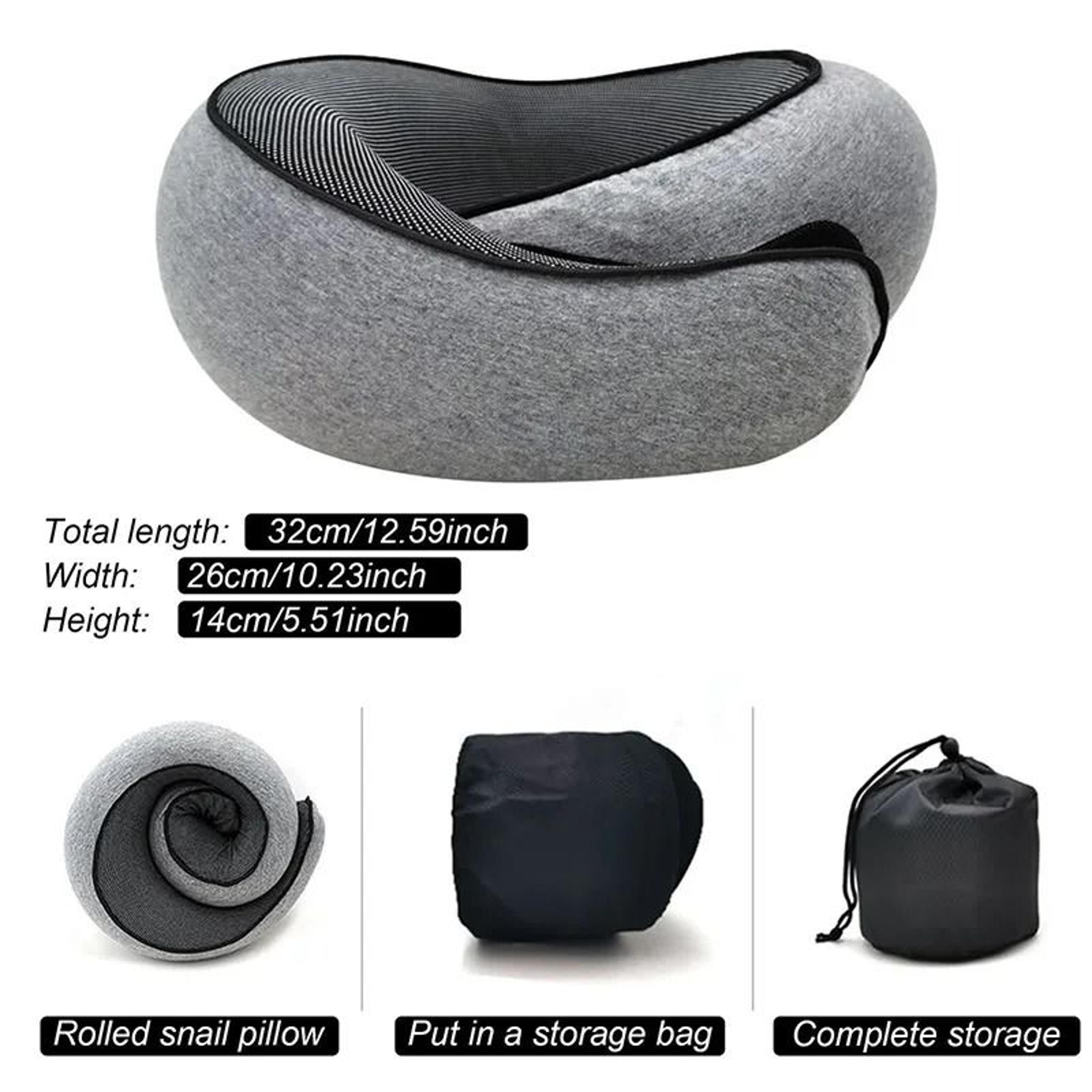 SnailStyle Memory Foam Travel Neck Pillow 3