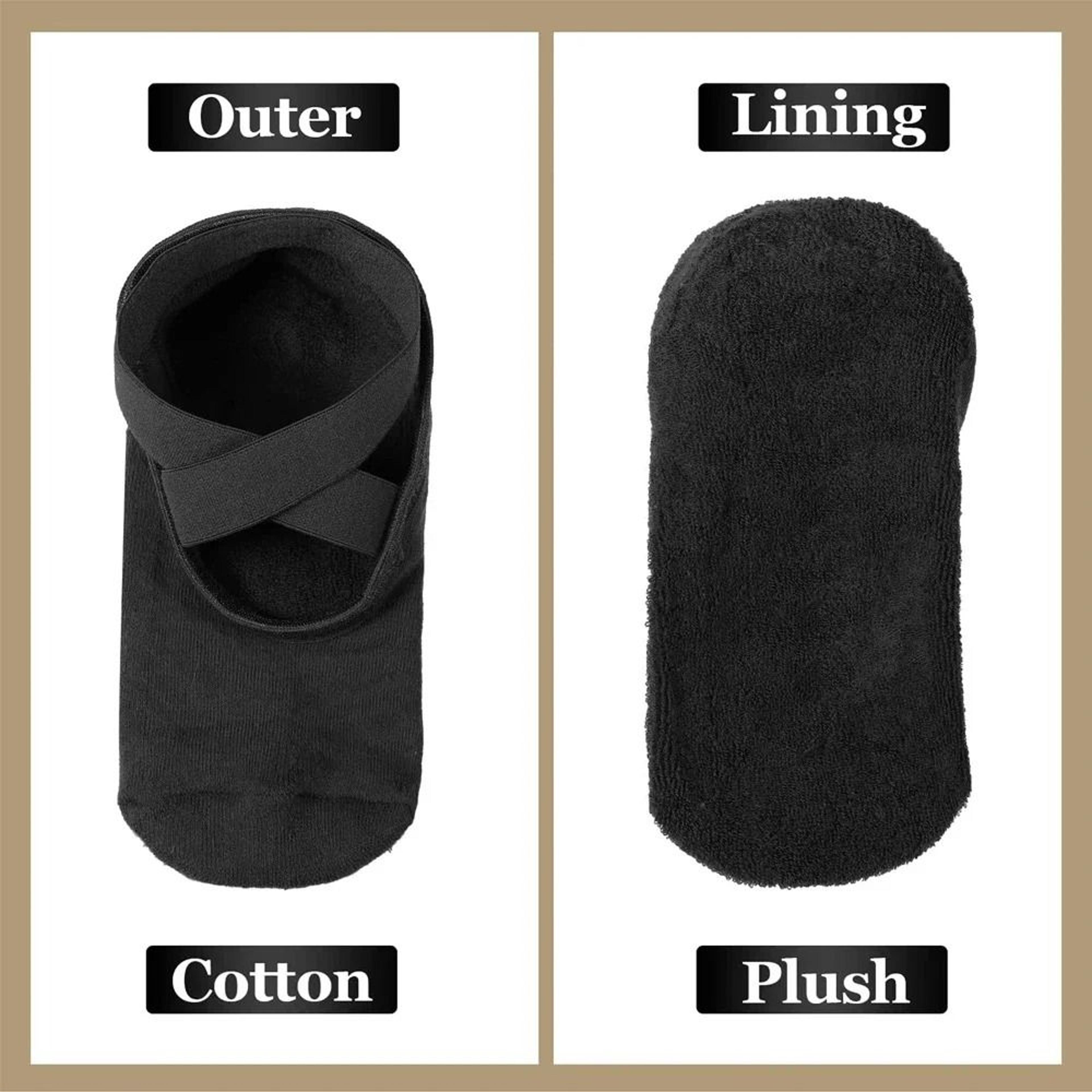NonSlip Yoga  Pilates Socks With Ballet Straps 4