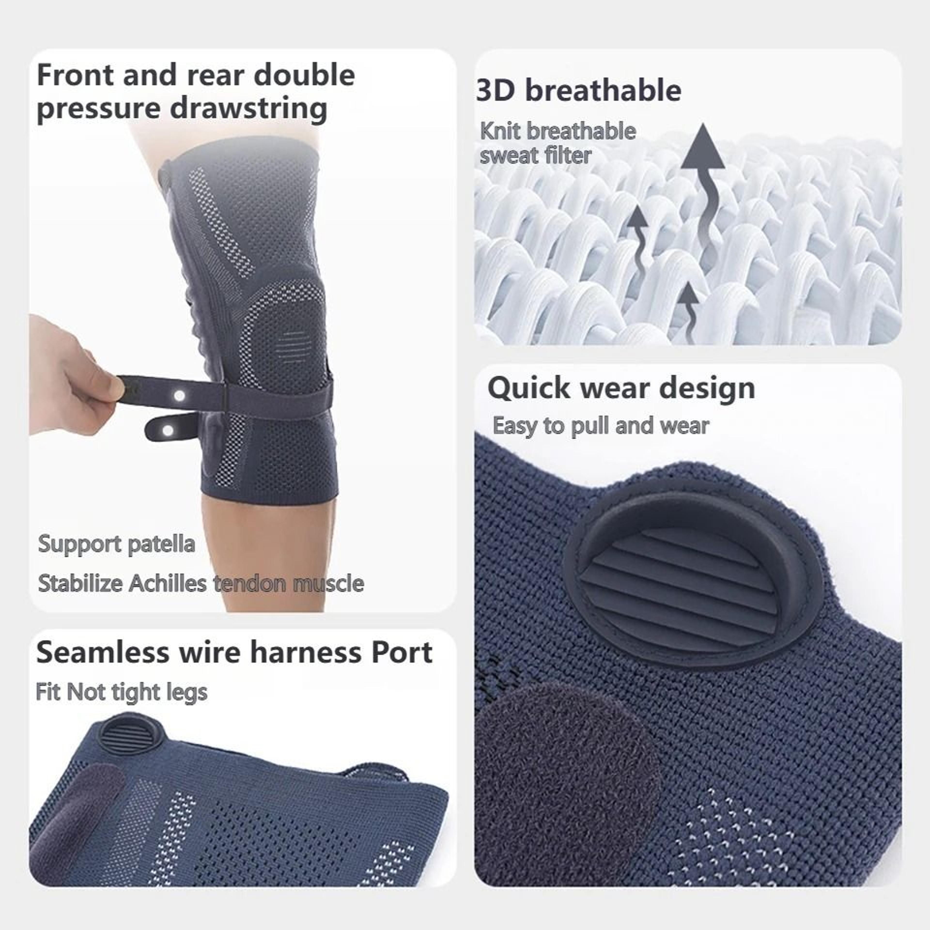 Knee Compression Sleeve With Patella Cushion  Dual Side Stabilizers 3