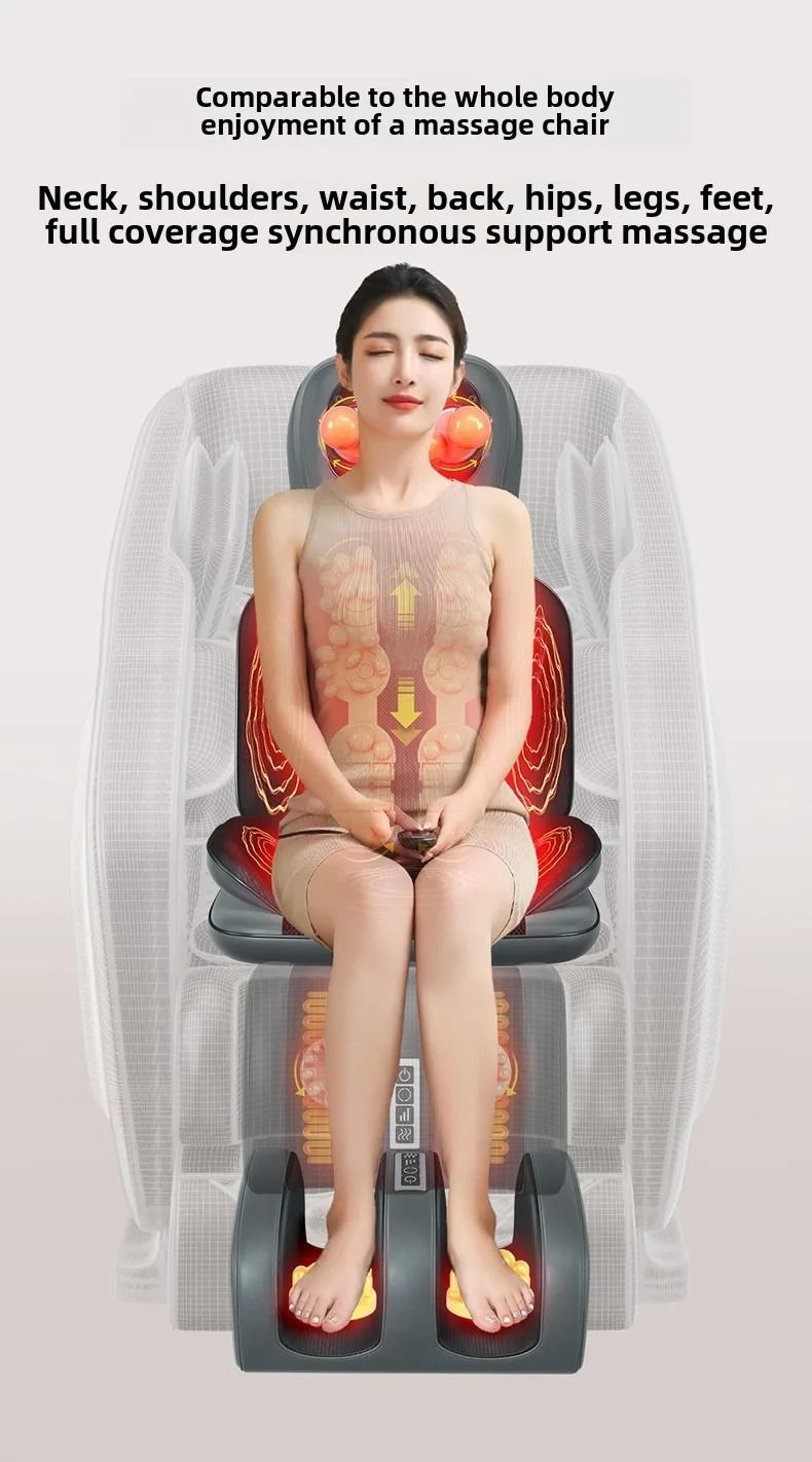 5in1 Folding Chair FullBody Massager With Rolling  Heating Therapy 2