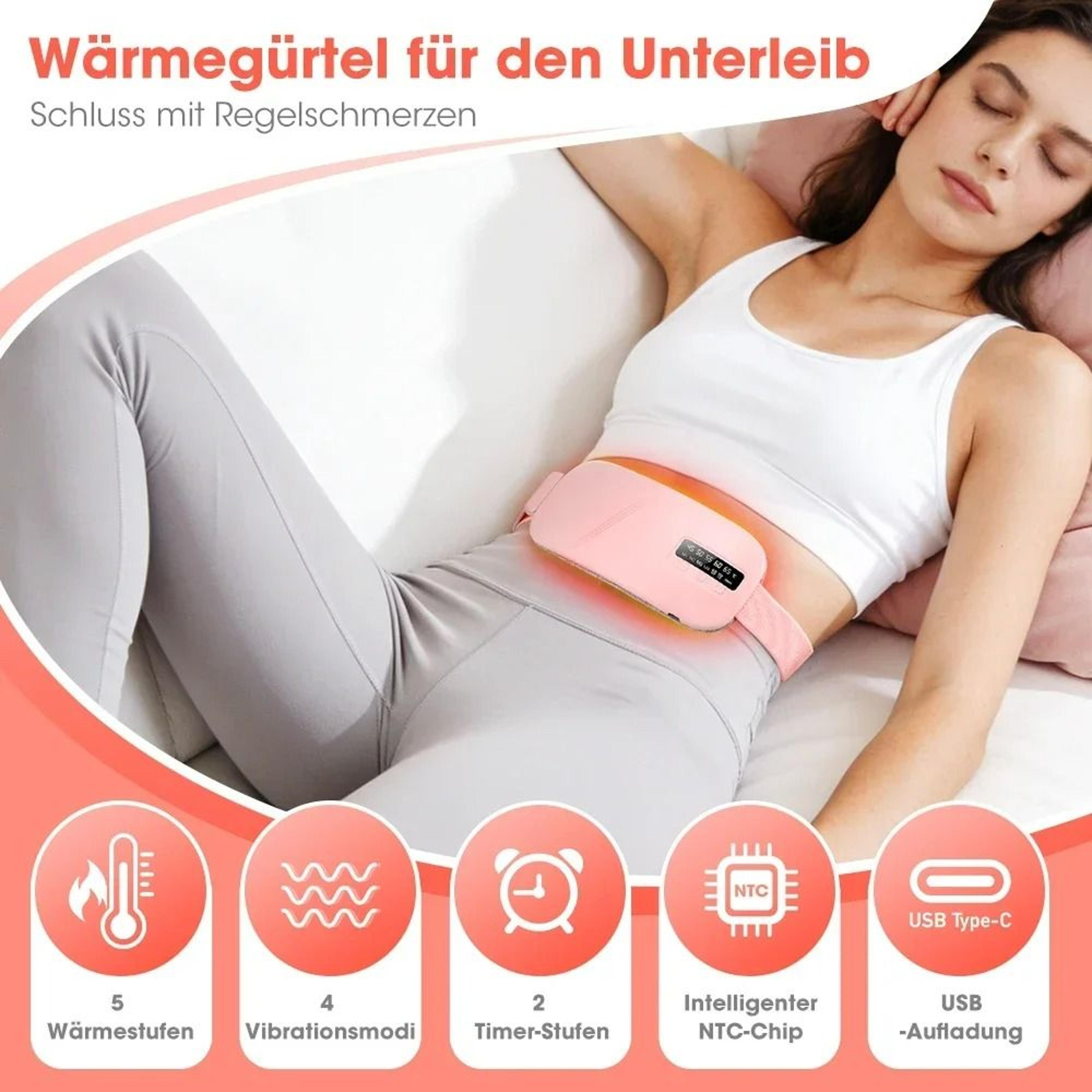 Electric Heating Pad Abdominal Massager Belt For Menstrual Relief 2