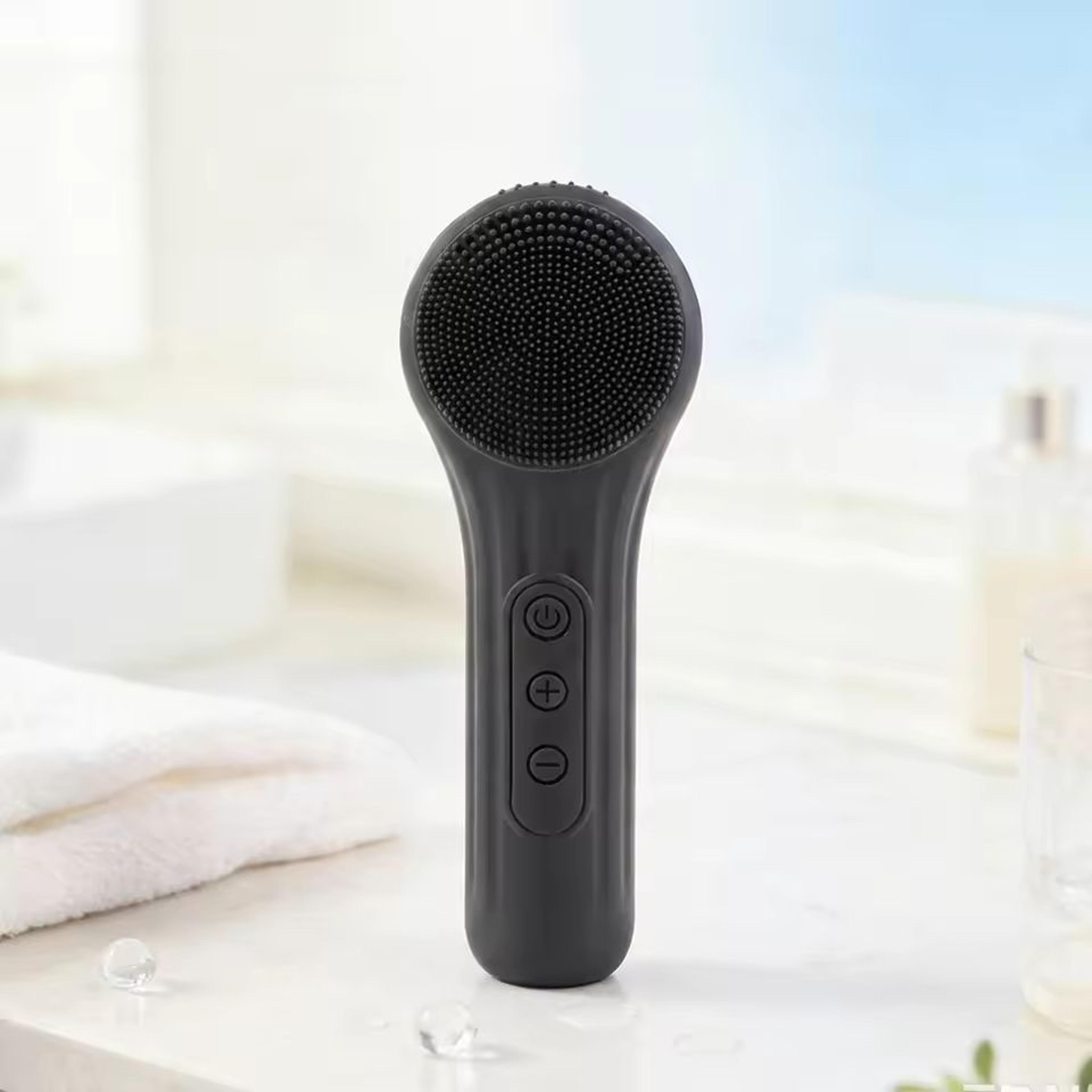 Silicone Electric Sonic Facial Cleanser Brush With Heat Massage 8
