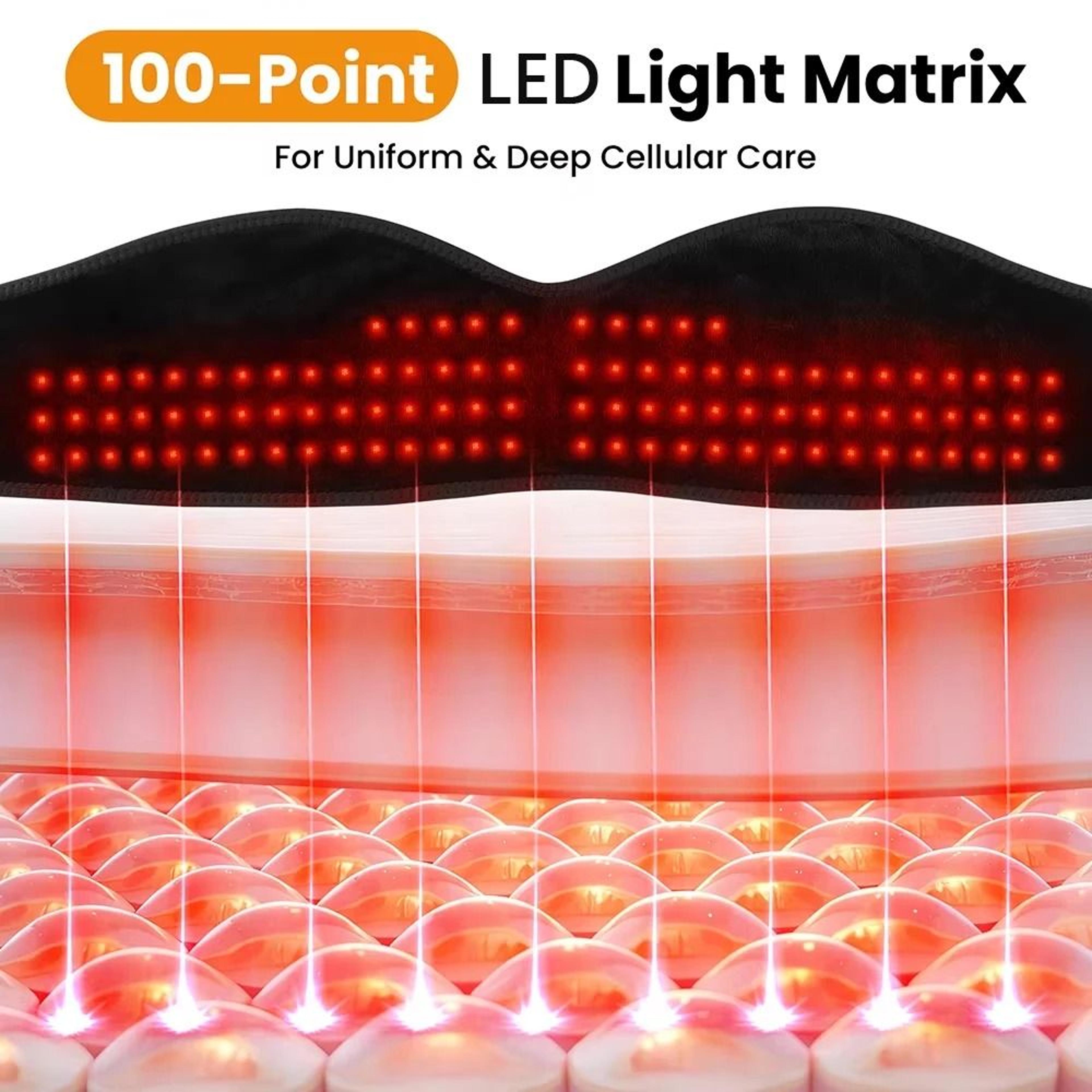 660nm LED Face Mask With 100 Real LEDs 5000mAh 1