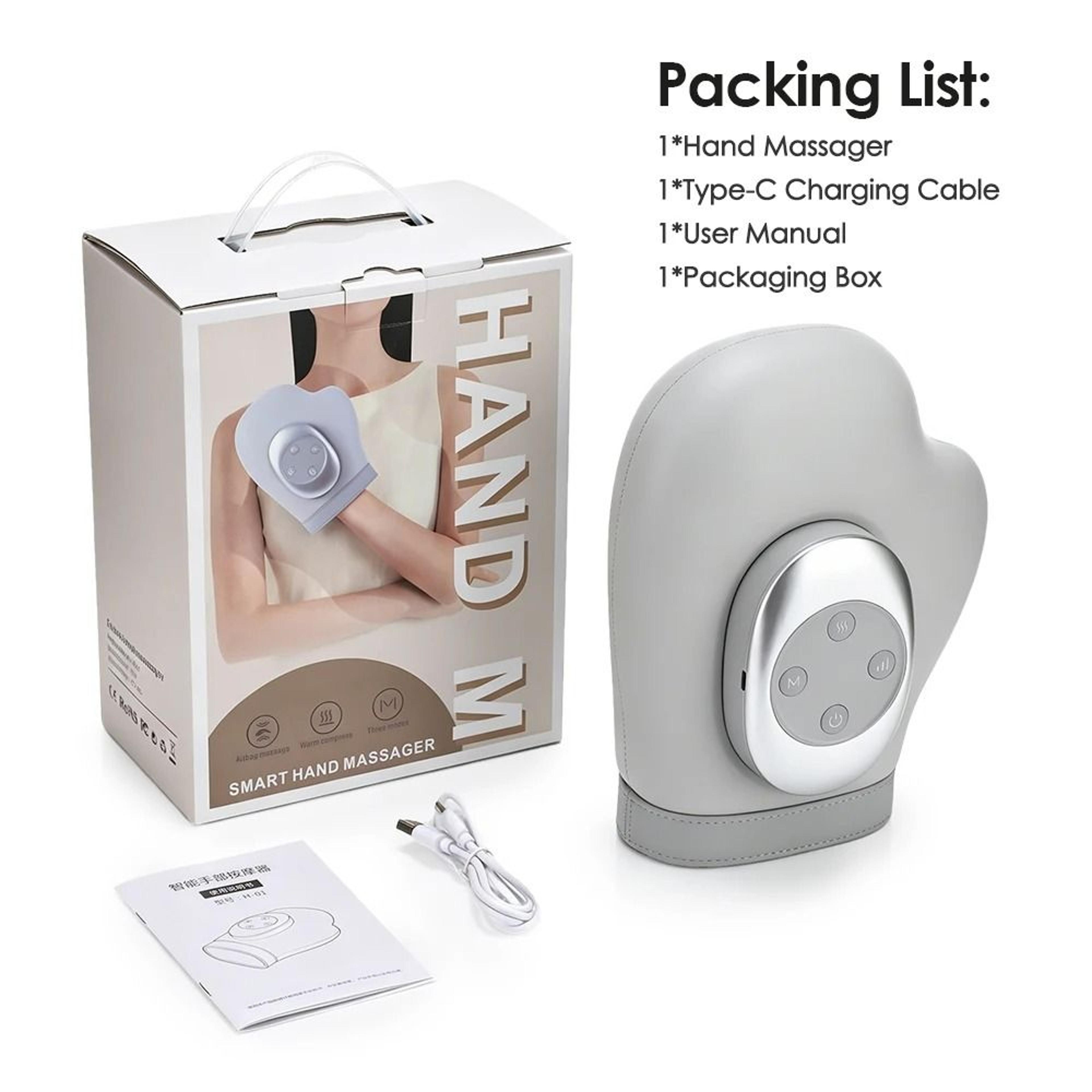 Hot Electric Air Compression Hand Massager With Heat  Shiatsu Finger Relaxation 6