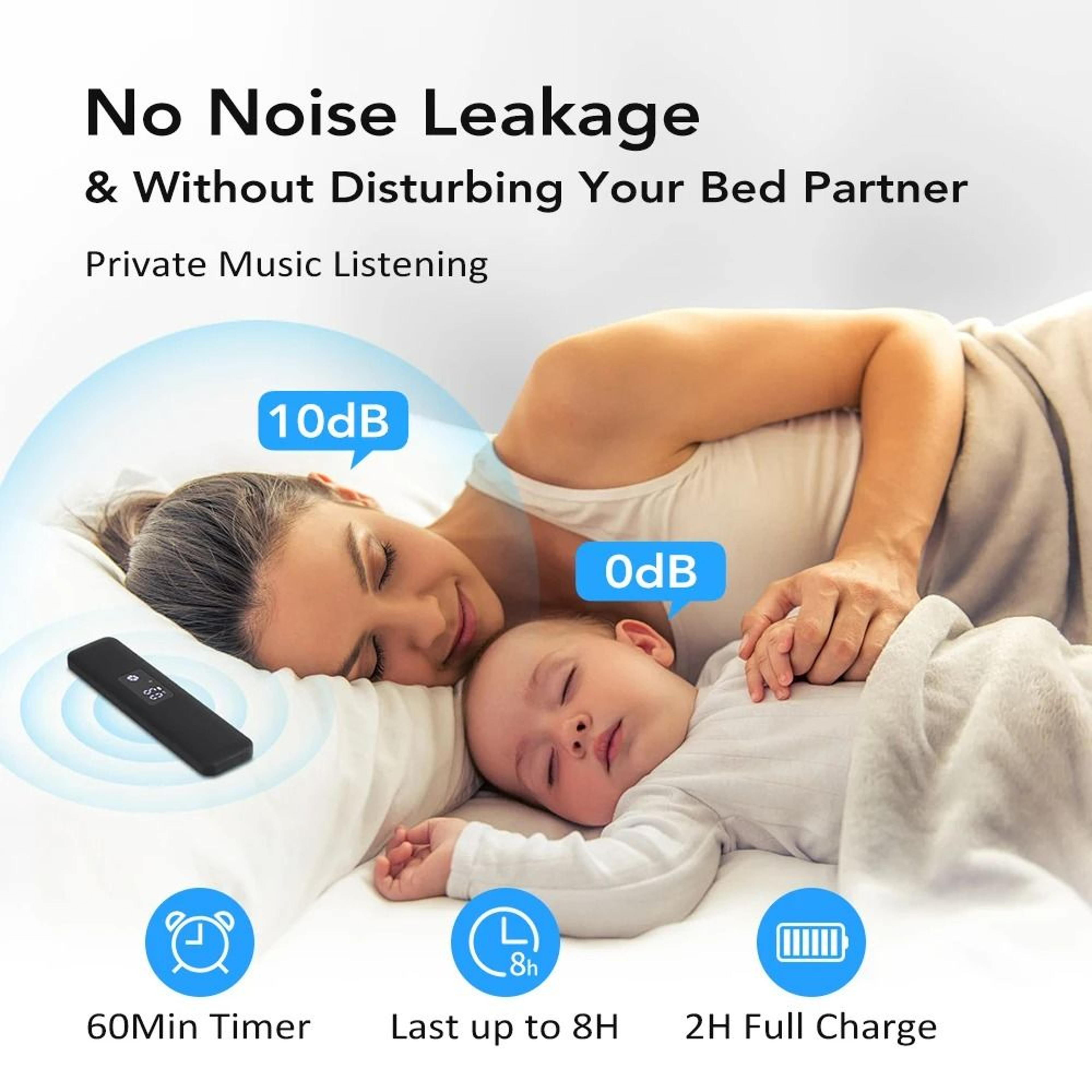 UnderPillow Bone Conduction Sleep Aid Speaker With White Noise  LED Display 3