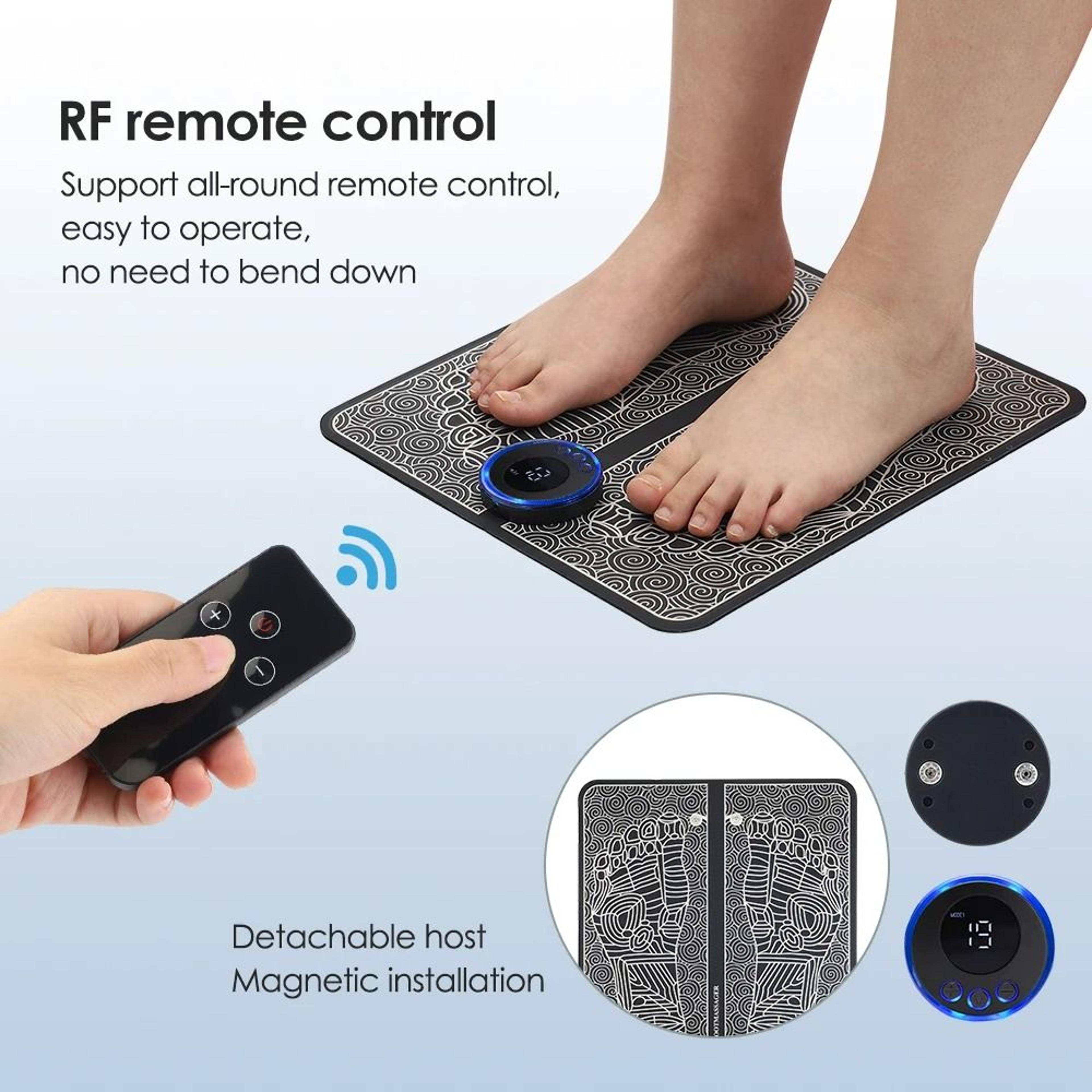 Electric TENS  EMS Foot Massager Pad With Remote Control  Body Electrode Patches 2
