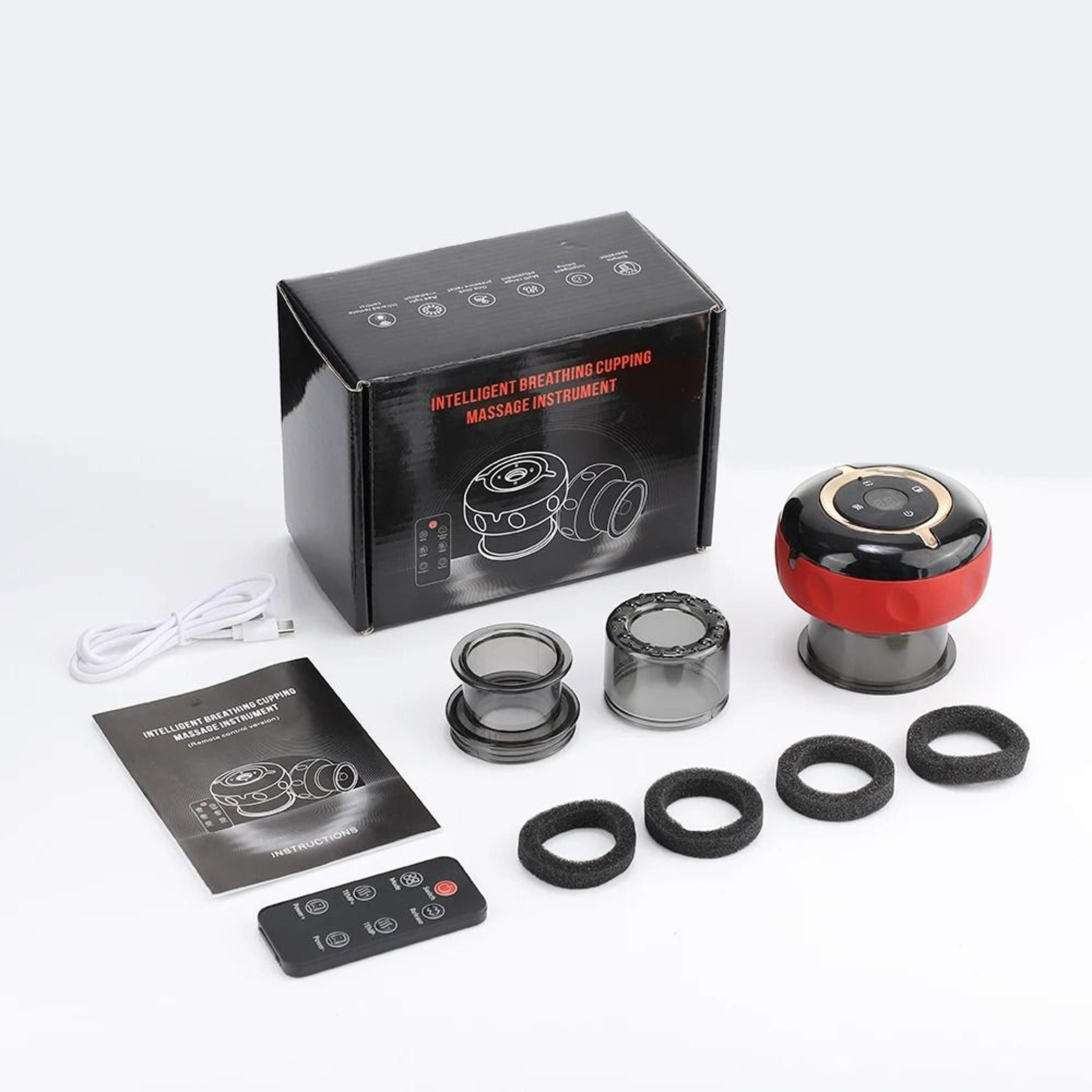 smart electric cupping massager with heat & remote control