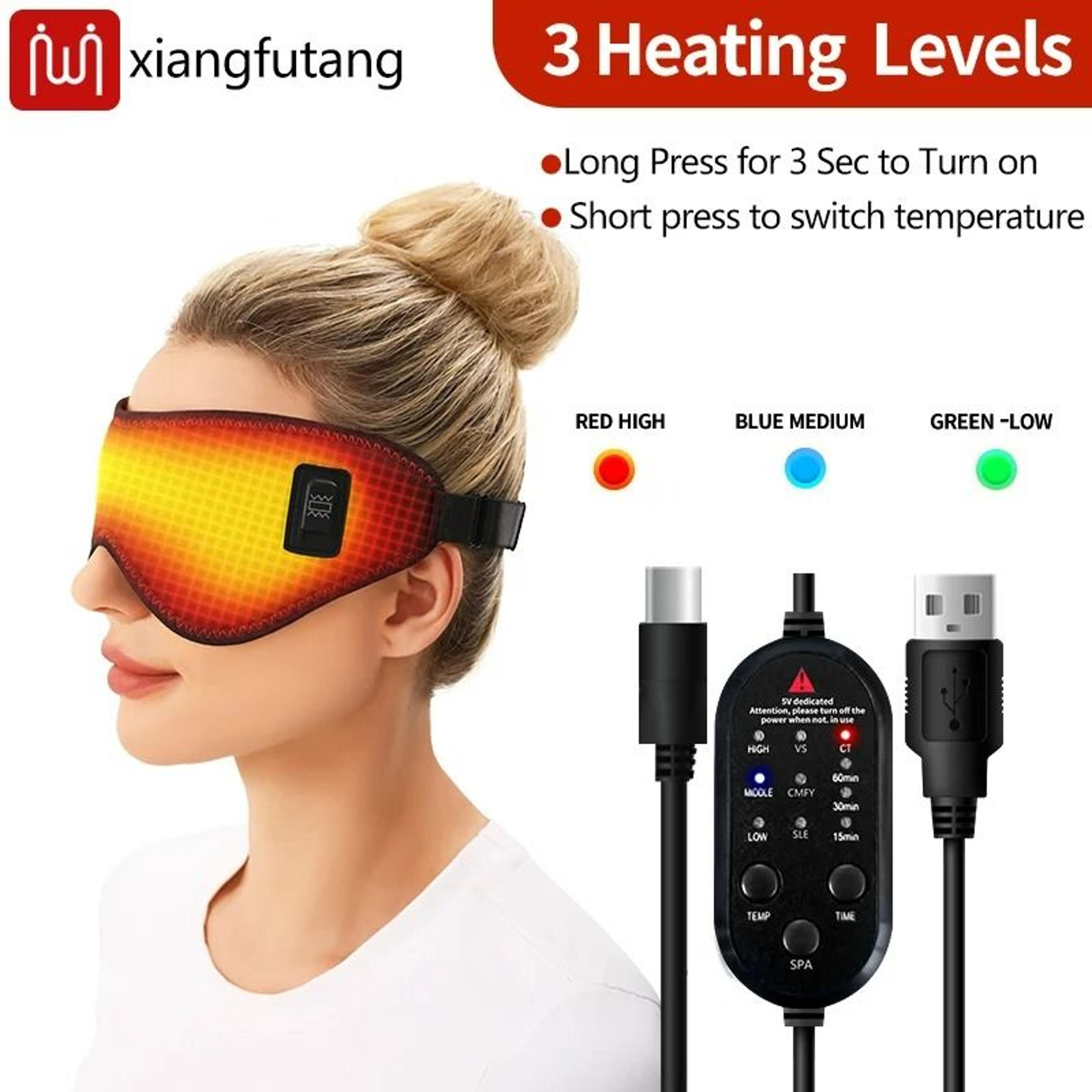Electric Heating Massage Eye Mask With 3 Temperature Levels 3