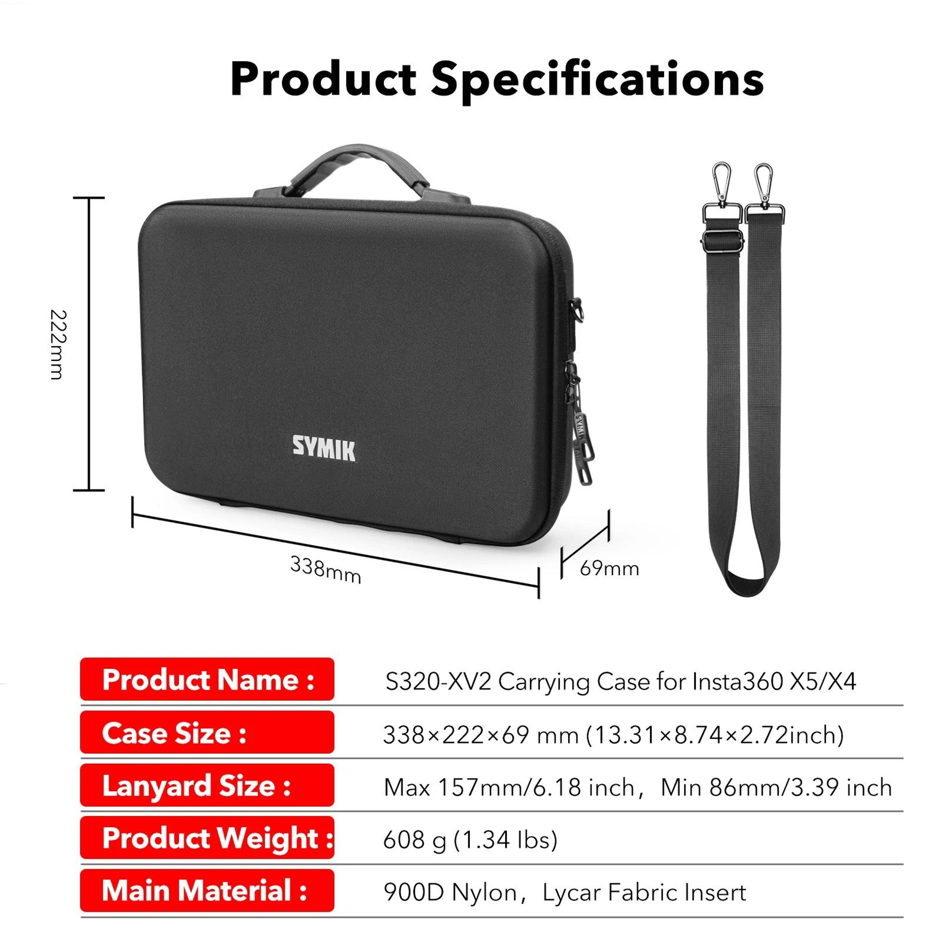 Portable Carrying Case For Insta360 X5  X4 Camera Accessories 6