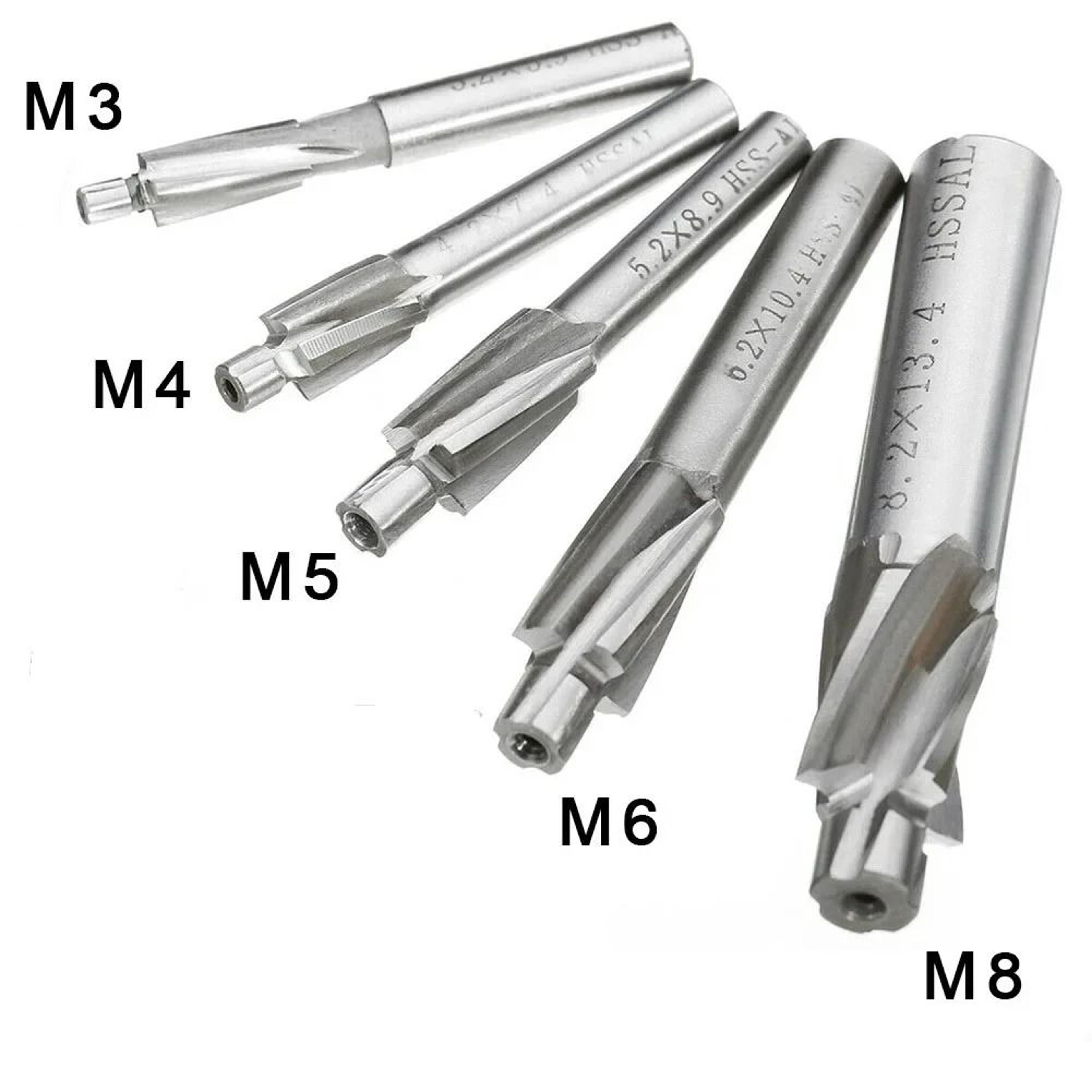 HSS Counterbore End Mill Milling Cutter Bit Set M3M8 1