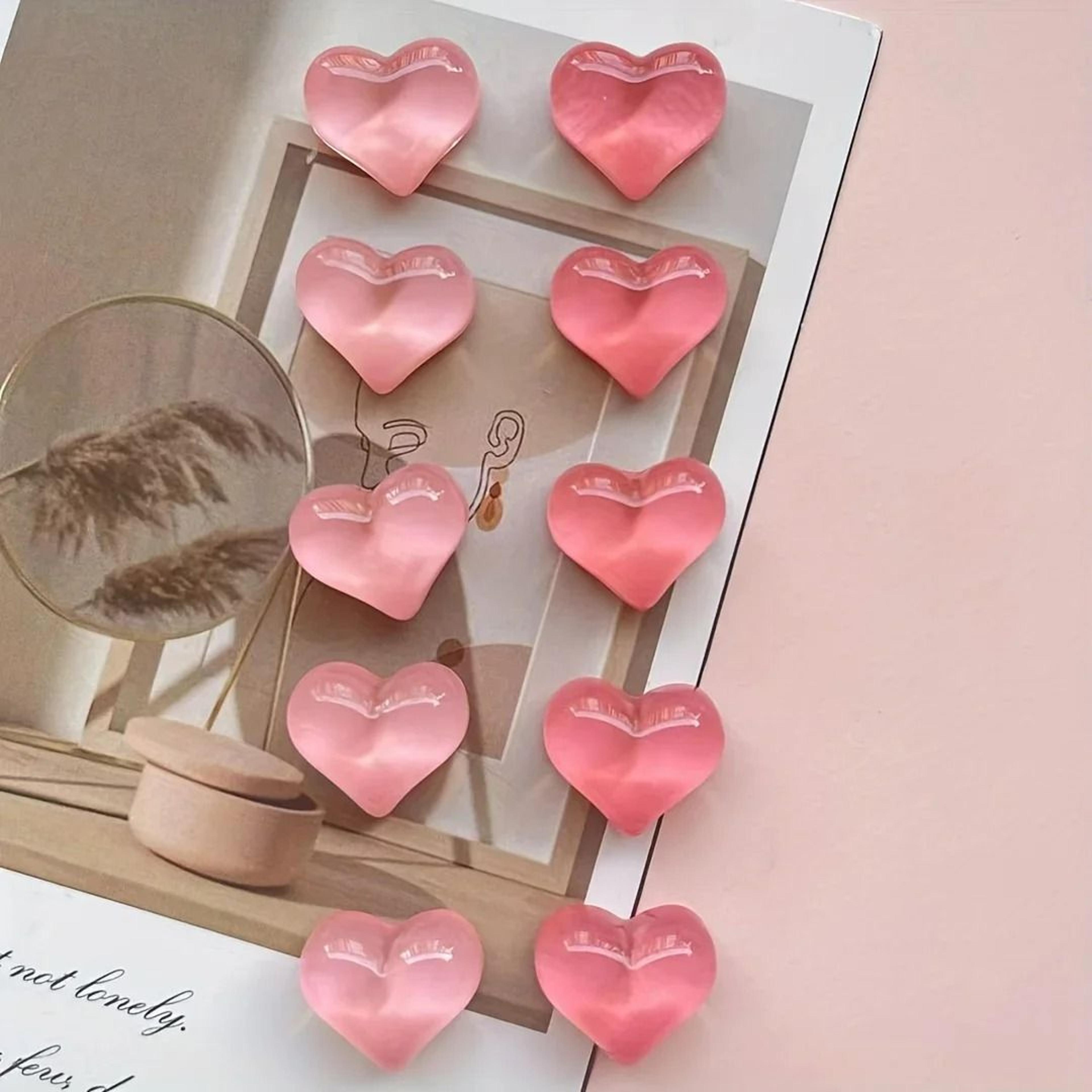 10Piece HeartShaped Resin Fridge Magnet Set 5