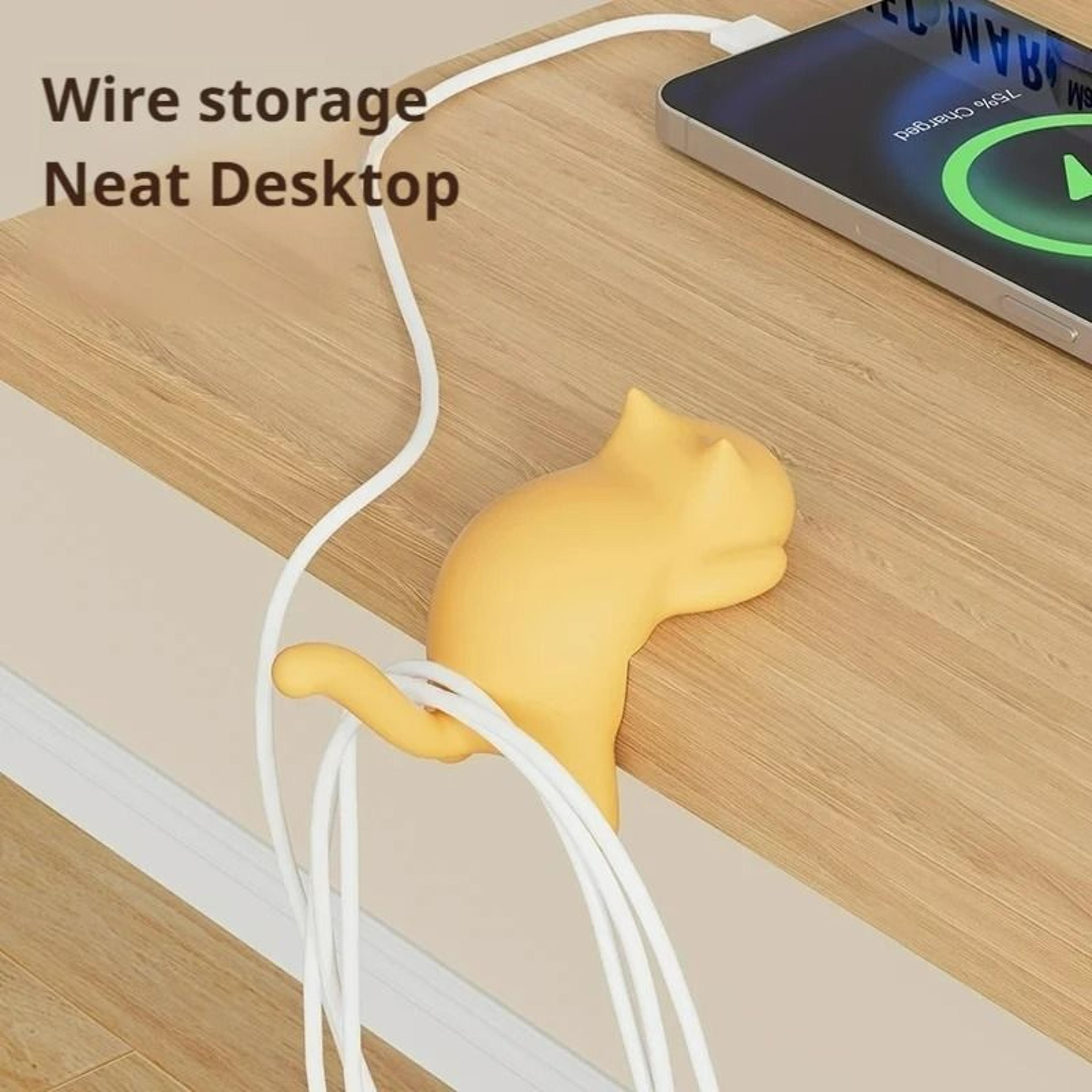 Cute CatShaped Desktop Bag Hook  Desk Keychain Holder 1