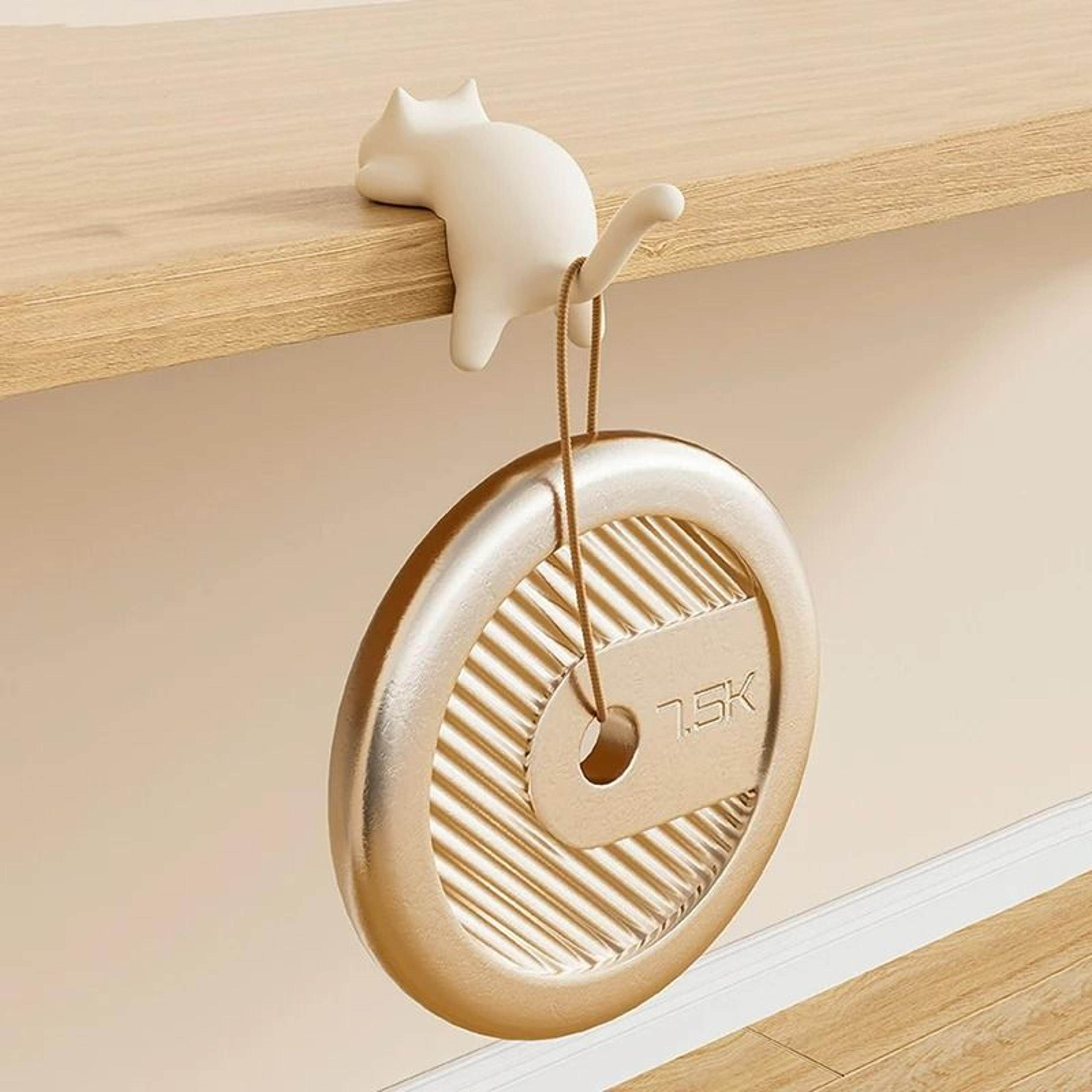 Cute CatShaped Desktop Bag Hook  Desk Keychain Holder 3