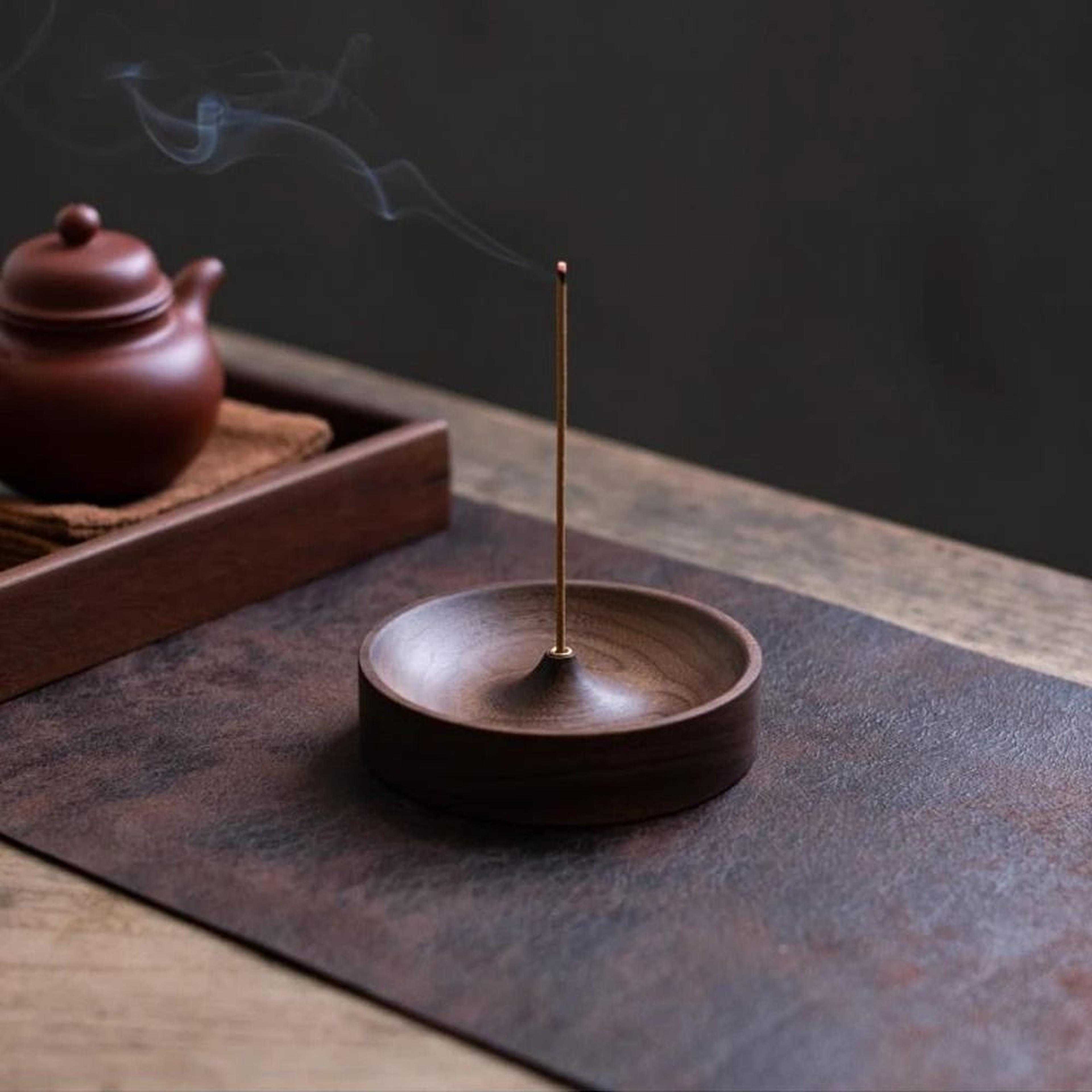 North American Black Walnut Solid Wood Incense Stick Holder  Tray 1