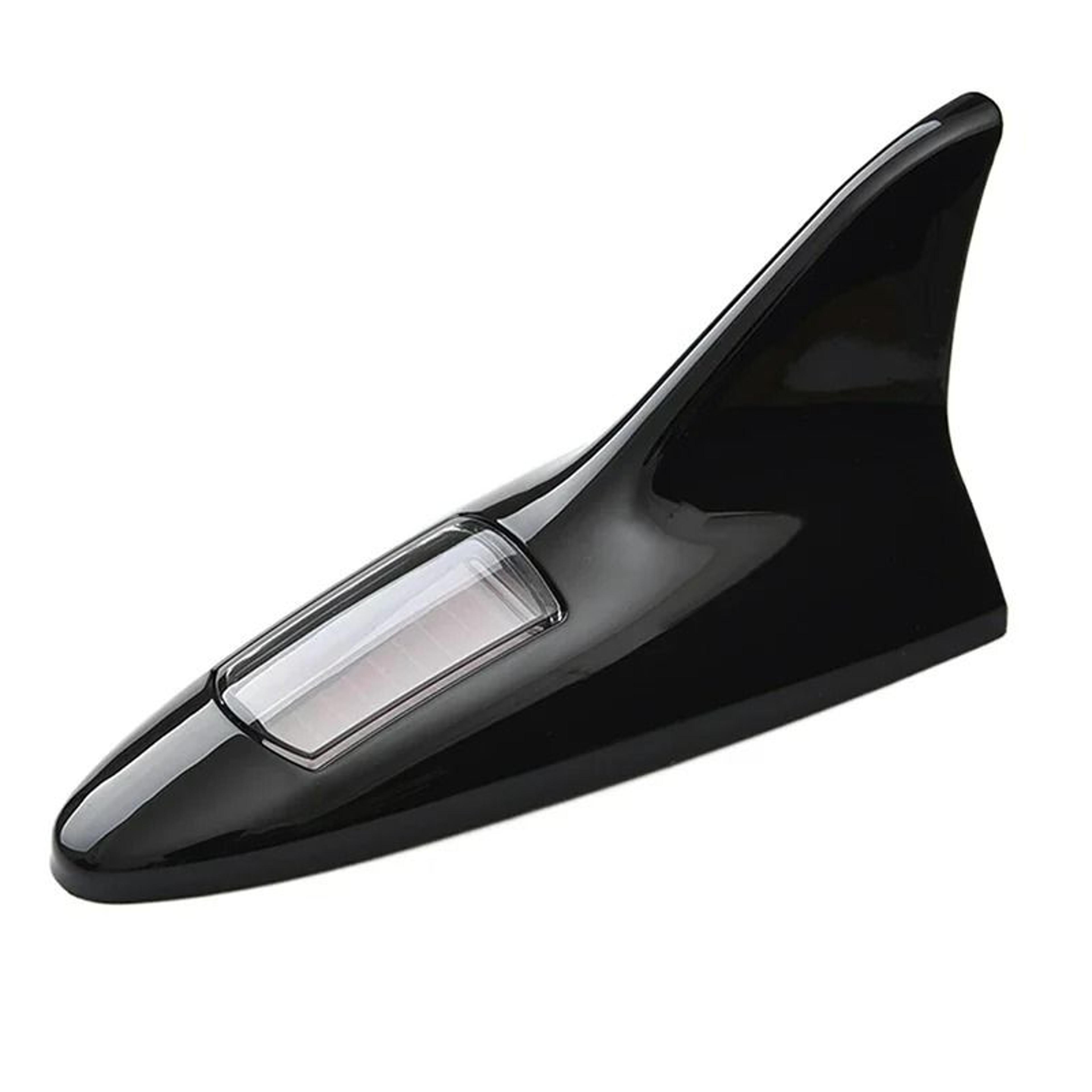 Universal Solar LED Lighted Car Shark Fin Antenna  Roof Tail Warning Light 12