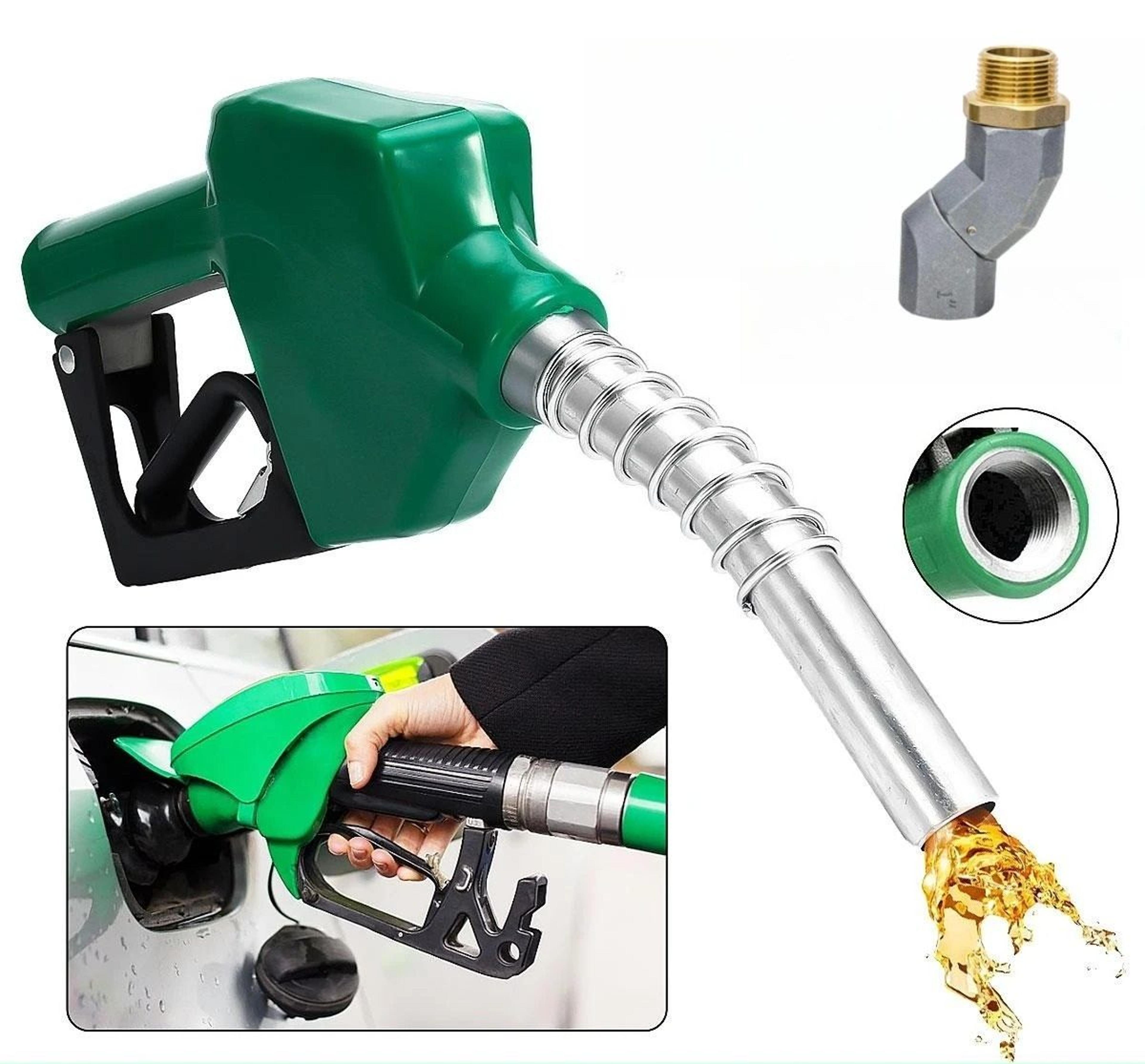 automatic shut-off fuel refueling nozzle gun with integrated swivel joint for gasoline & diesel