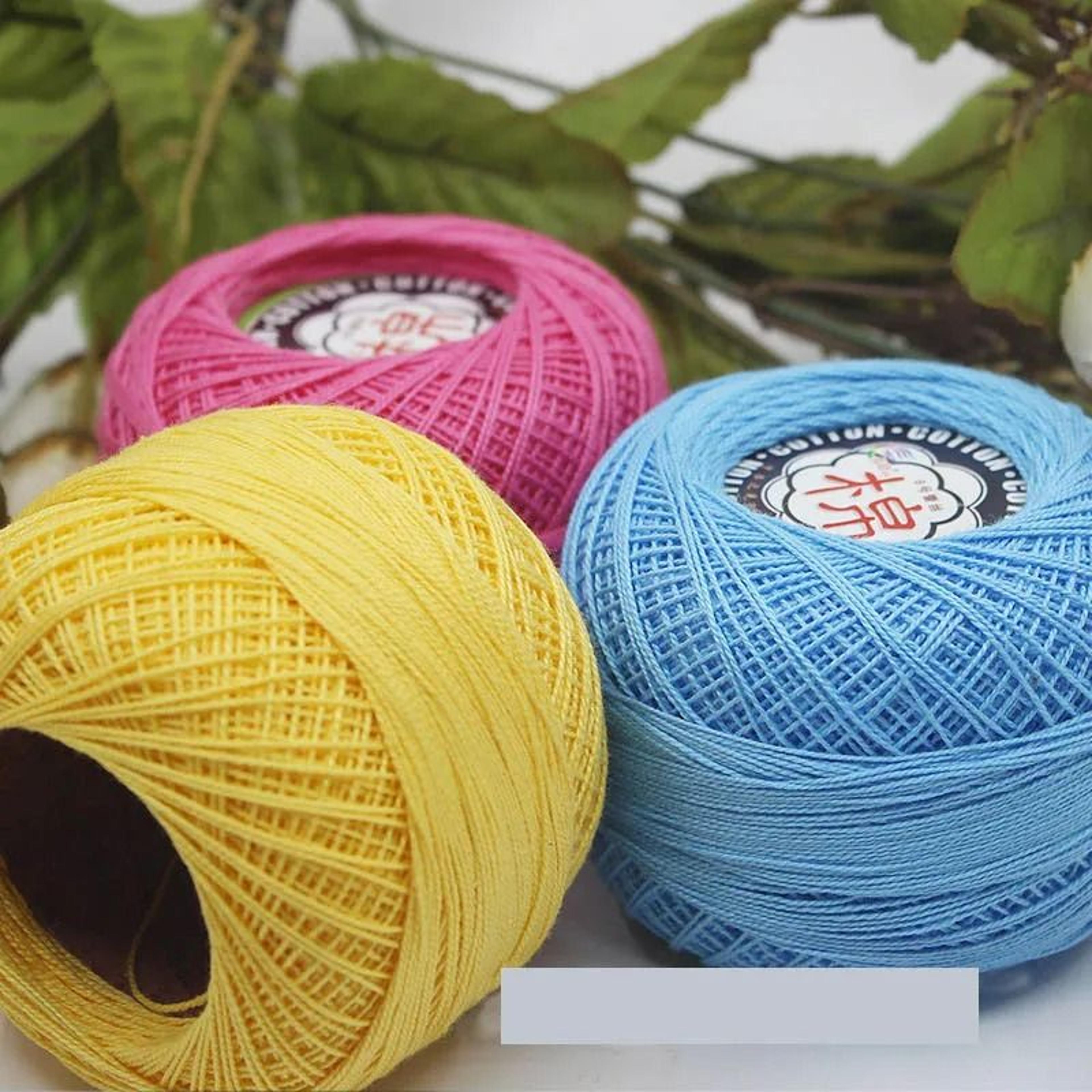 011 Lb Colorful 2Ply Cotton Thin Lace Crochet Yarn 3