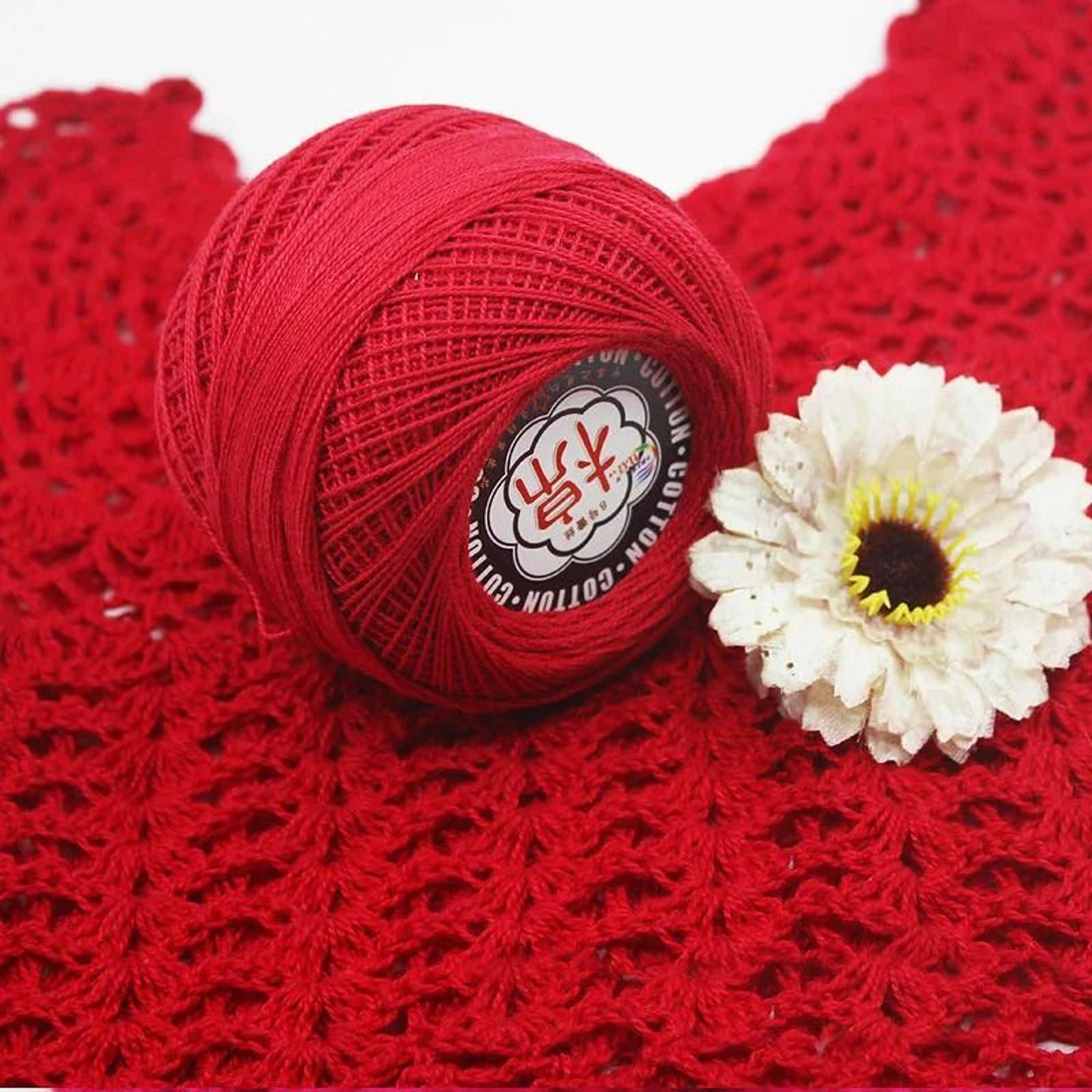 011 Lb Colorful 2Ply Cotton Thin Lace Crochet Yarn 4