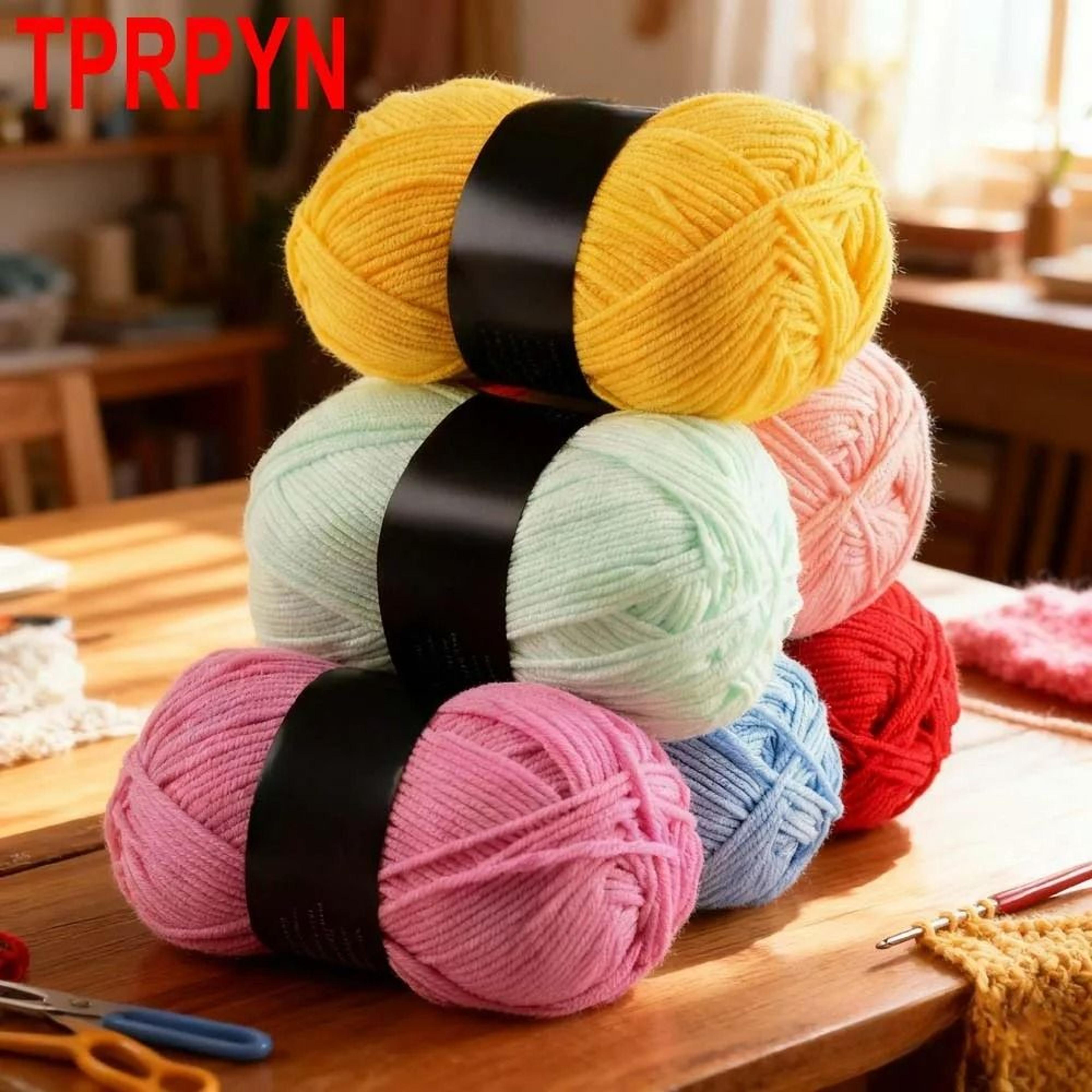 011 Lb Soft Milk Cotton  Acrylic Knitting Yarn Ball 2